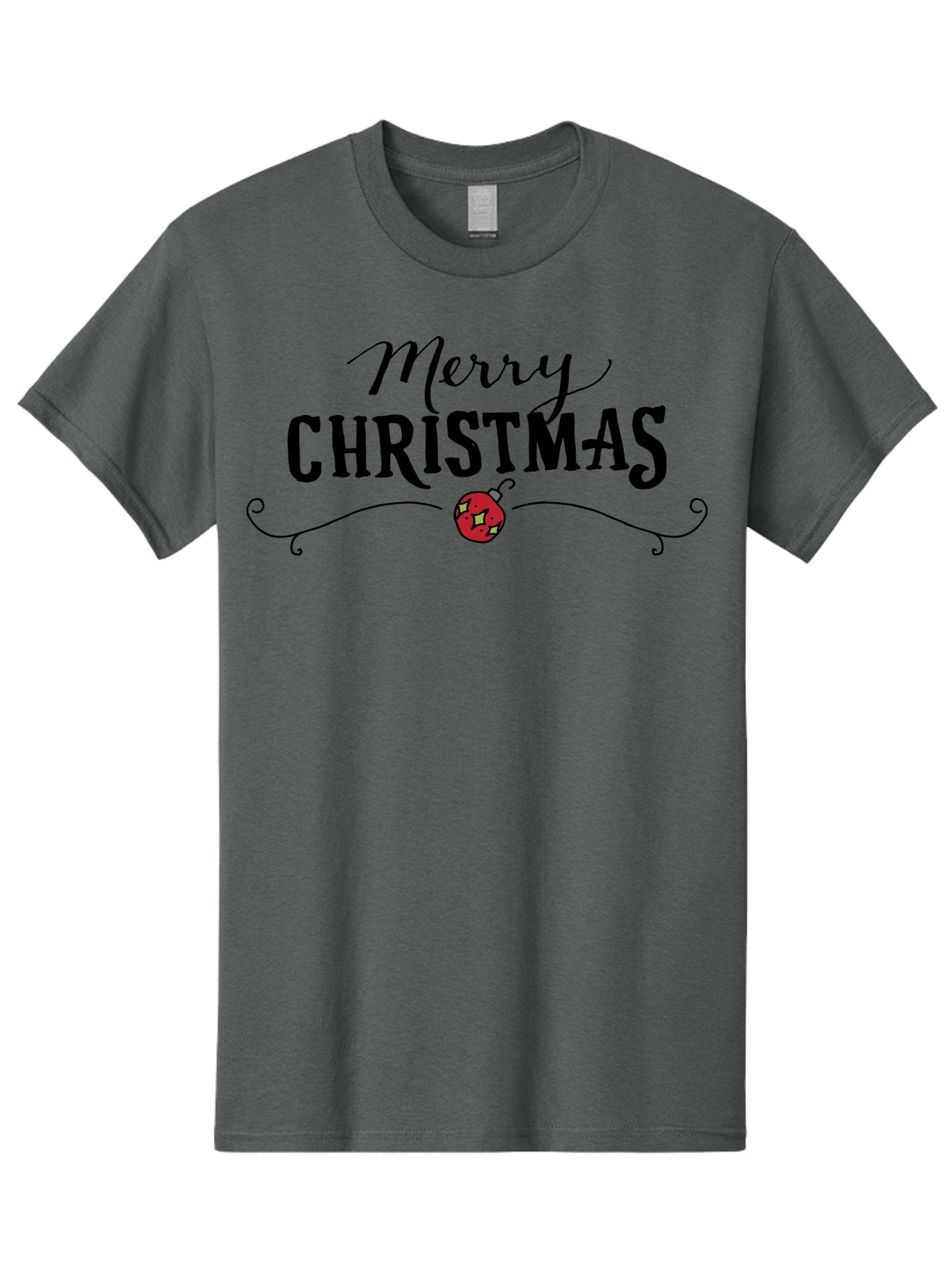 Merry-Christmas-6 Men'S Graphic Tee, 100% Cotton, Comfortable Casual Summer Wear, Machine Washable, Merry Christmas, Festive Greetings, Holiday Wishes, Christmas Decoration, Red Ornament, Celebration, Winter Holiday, Seasonal Message -  Aaa985