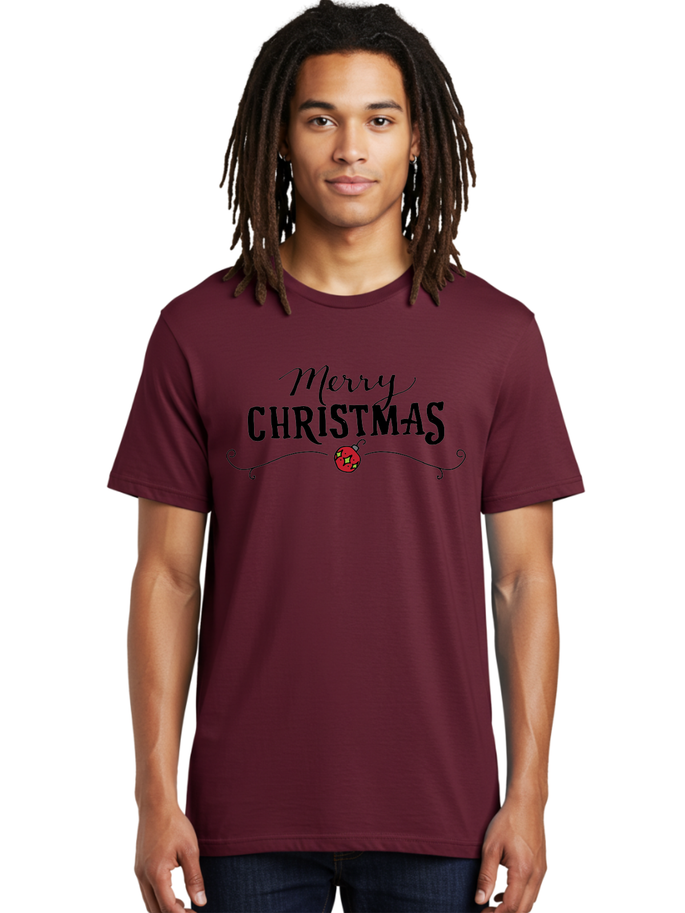 Merry-Christmas-6 Men'S Graphic Tee, 100% Cotton, Comfortable Casual Summer Wear, Machine Washable, Merry Christmas, Festive Greetings, Holiday Wishes, Christmas Decoration, Red Ornament, Celebration, Winter Holiday, Seasonal Message -  Aaa985 26