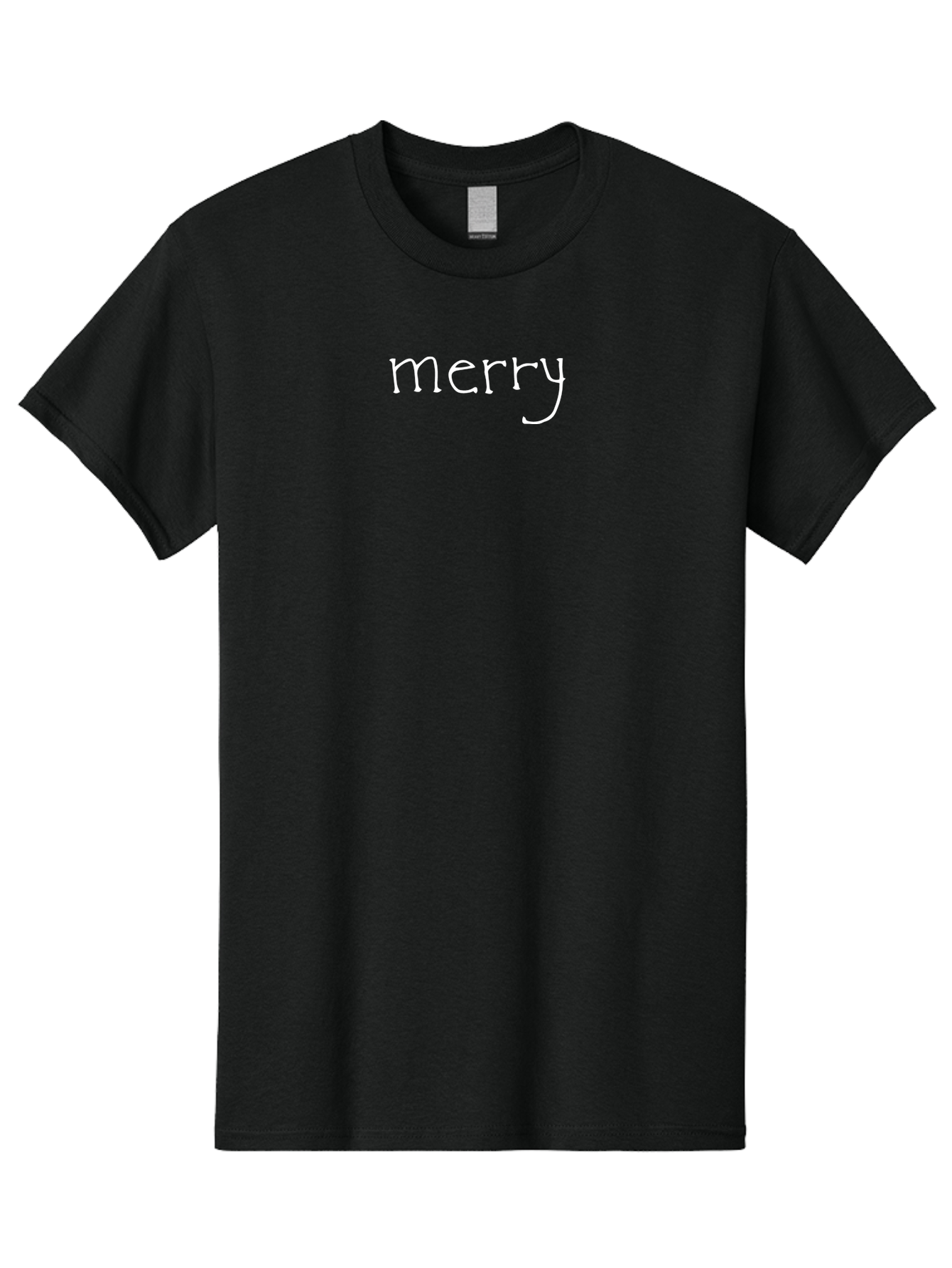 Merry Men'S Graphic Tee, 100% Cotton, Comfortable Casual Summer Wear, Machine Washable, Holiday Greeting, Festive Words, Merry Christmas, White Text, Handwritten Font, Celebration, Cheer -  Aaa991 3