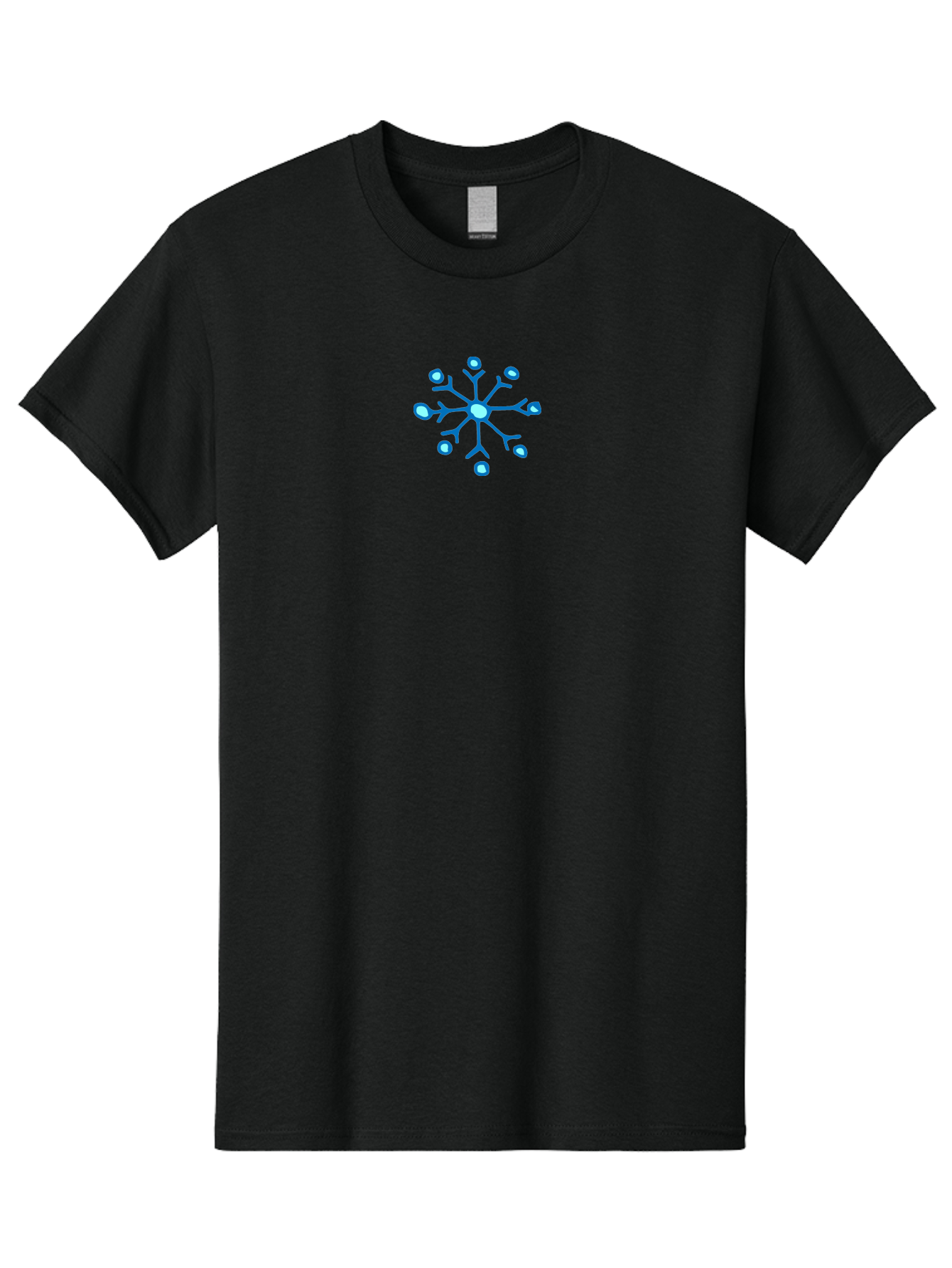 Neuron Men'S Graphic Tee, 100% Cotton, Comfortable Casual Summer Wear, Machine Washable, Blue Neuron Illustration, Dendrites And Cell Body, Neuroscience Graphic, Neuron Structure, Abstract Blue Design, Neuron Anatomy, Simple Neuron Diagram Aab005