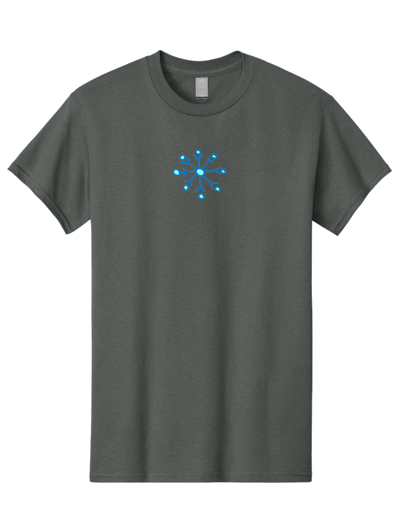 Neuron Men'S Graphic Tee, 100% Cotton, Comfortable Casual Summer Wear, Machine Washable, Blue Neuron Illustration, Dendrites And Cell Body, Neuroscience Graphic, Neuron Structure, Abstract Blue Design, Neuron Anatomy, Simple Neuron Diagram Aab005 3