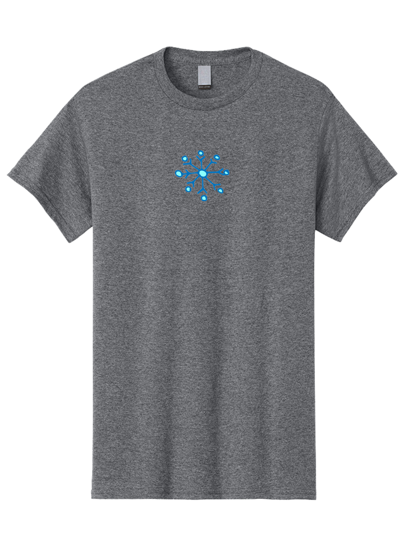 Neuron Men'S Graphic Tee, 100% Cotton, Comfortable Casual Summer Wear, Machine Washable, Blue Neuron Illustration, Dendrites And Cell Body, Neuroscience Graphic, Neuron Structure, Abstract Blue Design, Neuron Anatomy, Simple Neuron Diagram Aab005 9