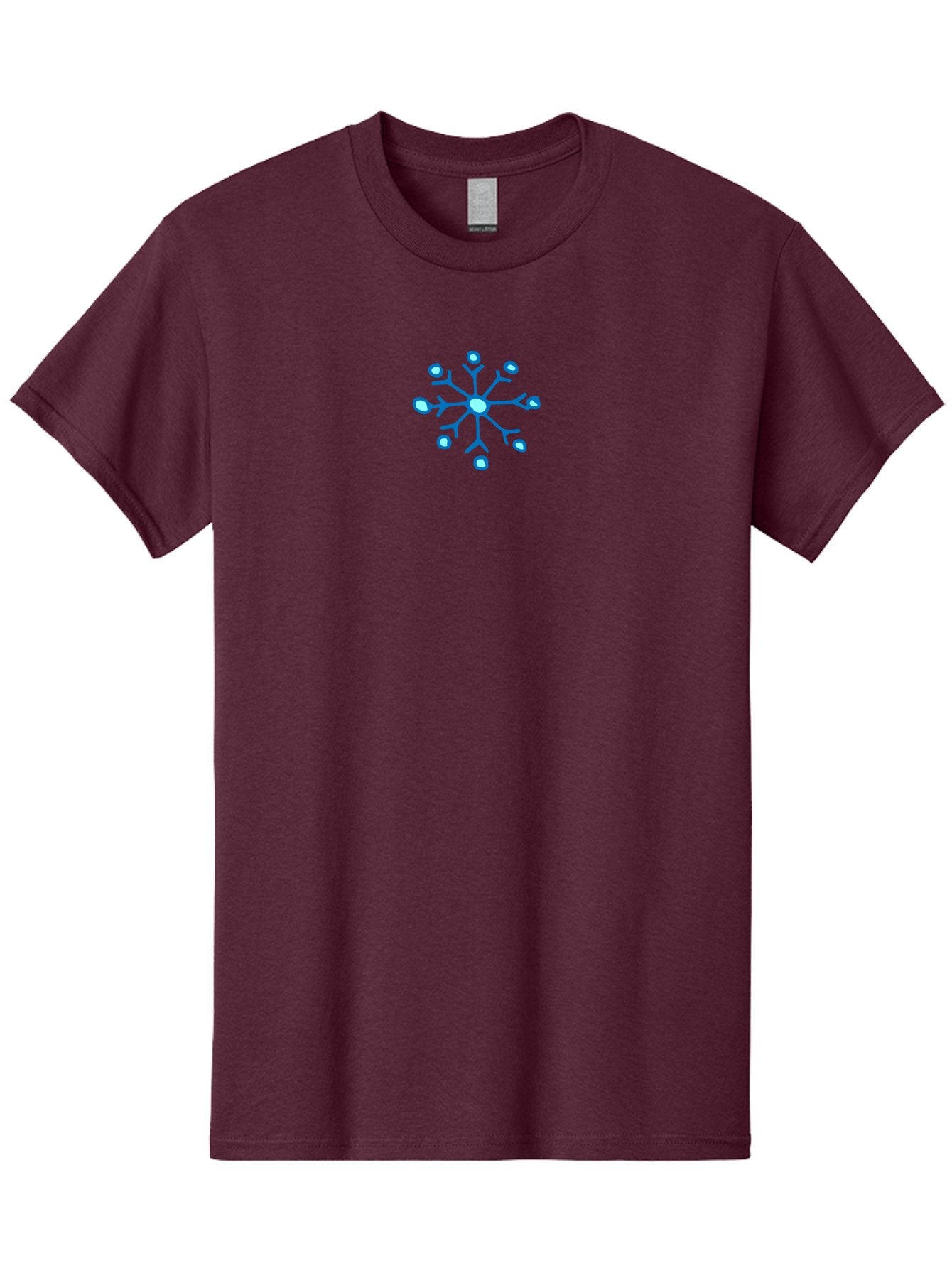 Neuron Men'S Graphic Tee, 100% Cotton, Comfortable Casual Summer Wear, Machine Washable, Blue Neuron Illustration, Dendrites And Cell Body, Neuroscience Graphic, Neuron Structure, Abstract Blue Design, Neuron Anatomy, Simple Neuron Diagram Aab005 5
