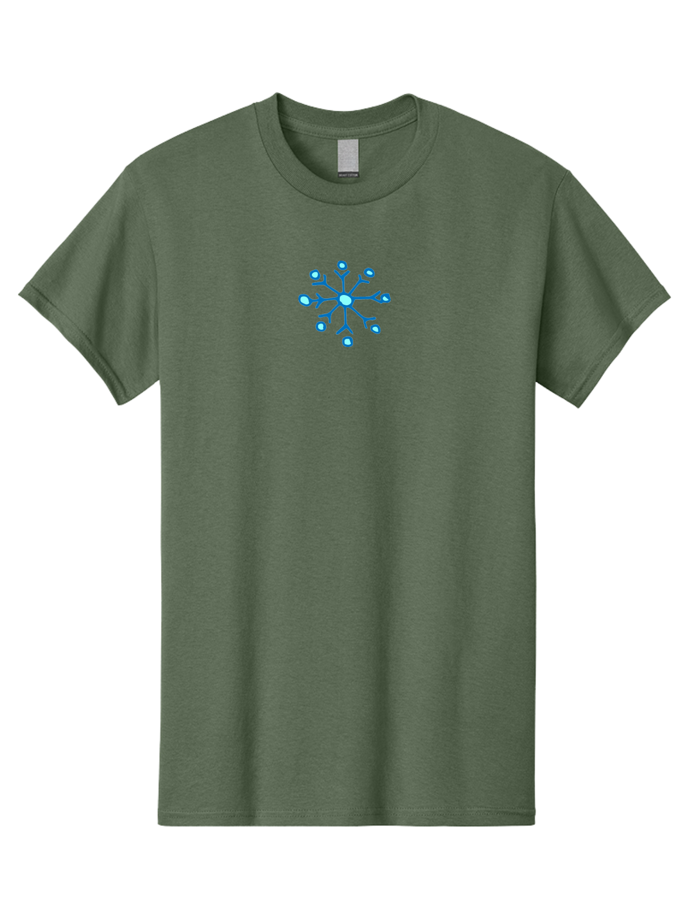 Neuron Men'S Graphic Tee, 100% Cotton, Comfortable Casual Summer Wear, Machine Washable, Blue Neuron Illustration, Dendrites And Cell Body, Neuroscience Graphic, Neuron Structure, Abstract Blue Design, Neuron Anatomy, Simple Neuron Diagram Aab005 15