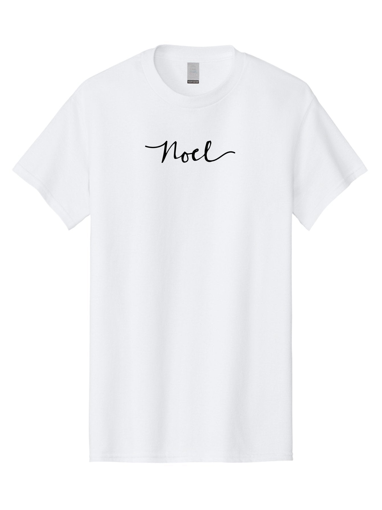 Noel-1 Men'S Graphic Tee, 100% Cotton, Comfortable Casual Summer Wear, Machine Washable, Noel, Cursive Script, Black Text, Holiday Greeting, Festive Typography, Christmas Card, Elegant Font, Winter Season, Seasonal Decor Aab006 4