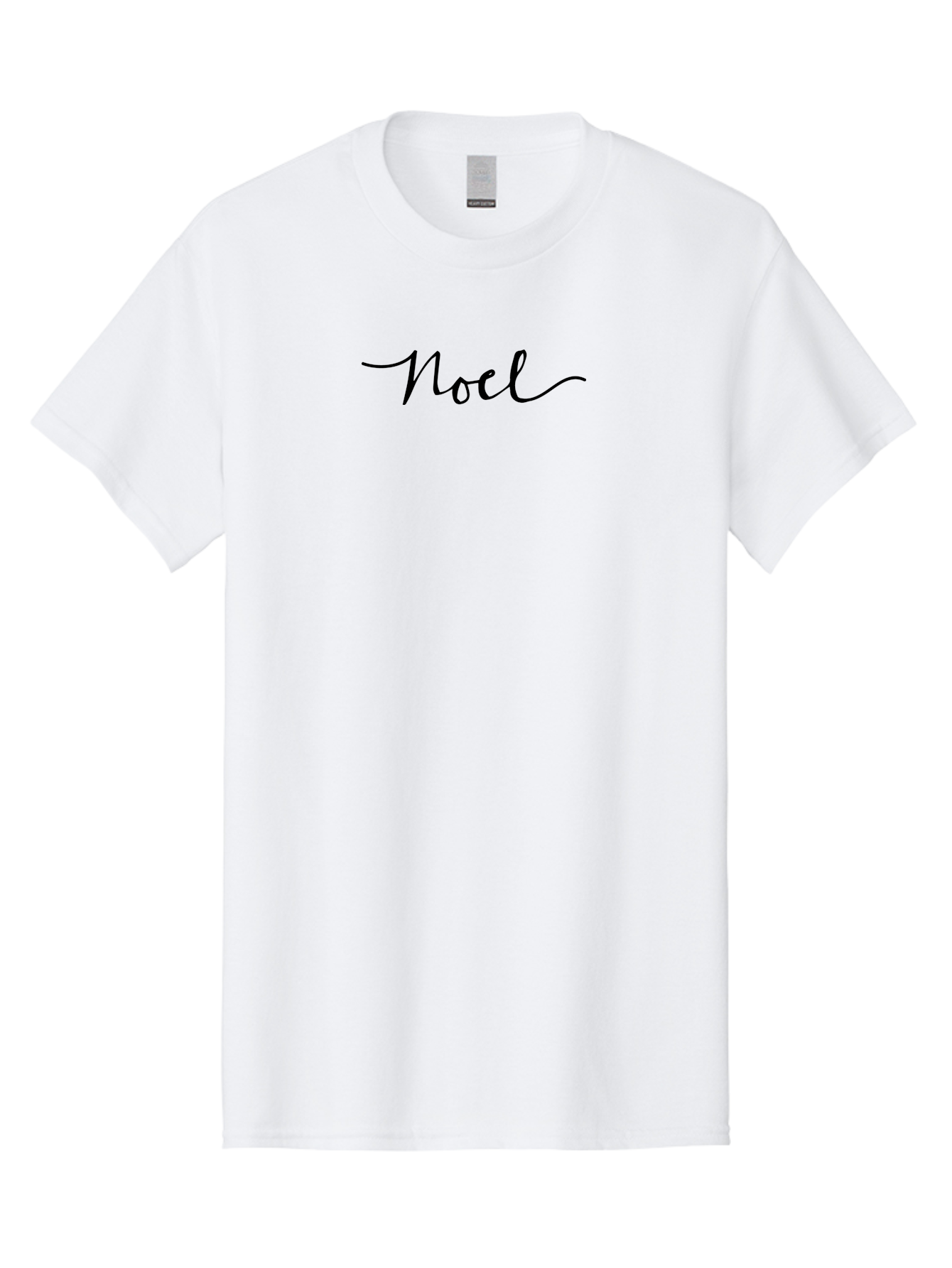 Noel-1 Men'S Graphic Tee, 100% Cotton, Comfortable Casual Summer Wear, Machine Washable, Noel, Cursive Script, Black Text, Holiday Greeting, Festive Typography, Christmas Card, Elegant Font, Winter Season, Seasonal Decor Aab006 23