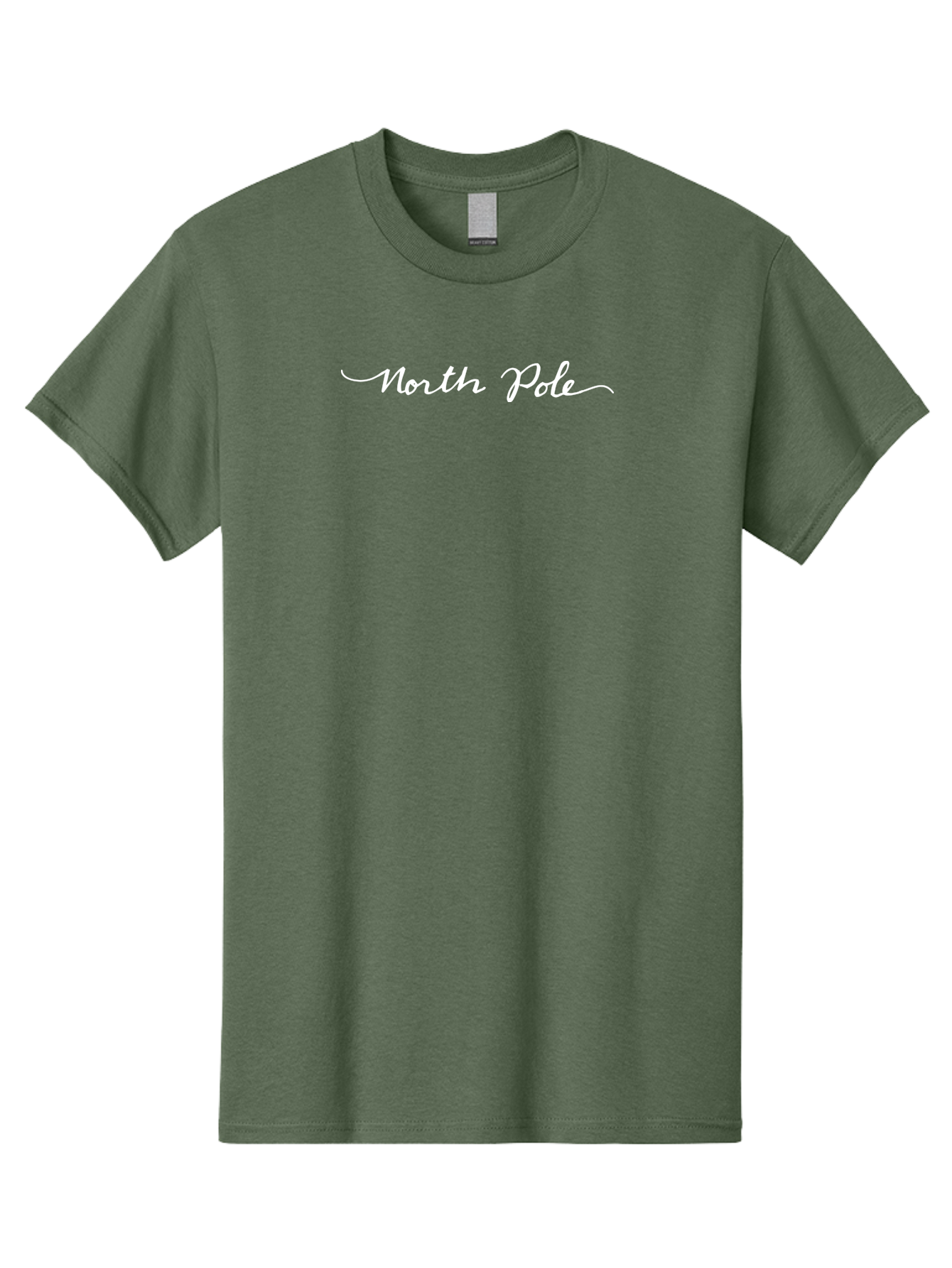 North-Pole-1 Men'S Graphic Tee, 100% Cotton, Comfortable Casual Summer Wear, Machine Washable, North Pole, Festive Typography, Christmas Theme, Holiday Graphics, Winter Wonderland, Cursive Font, Elegant Design, Seasonal Decoration Aab010 15