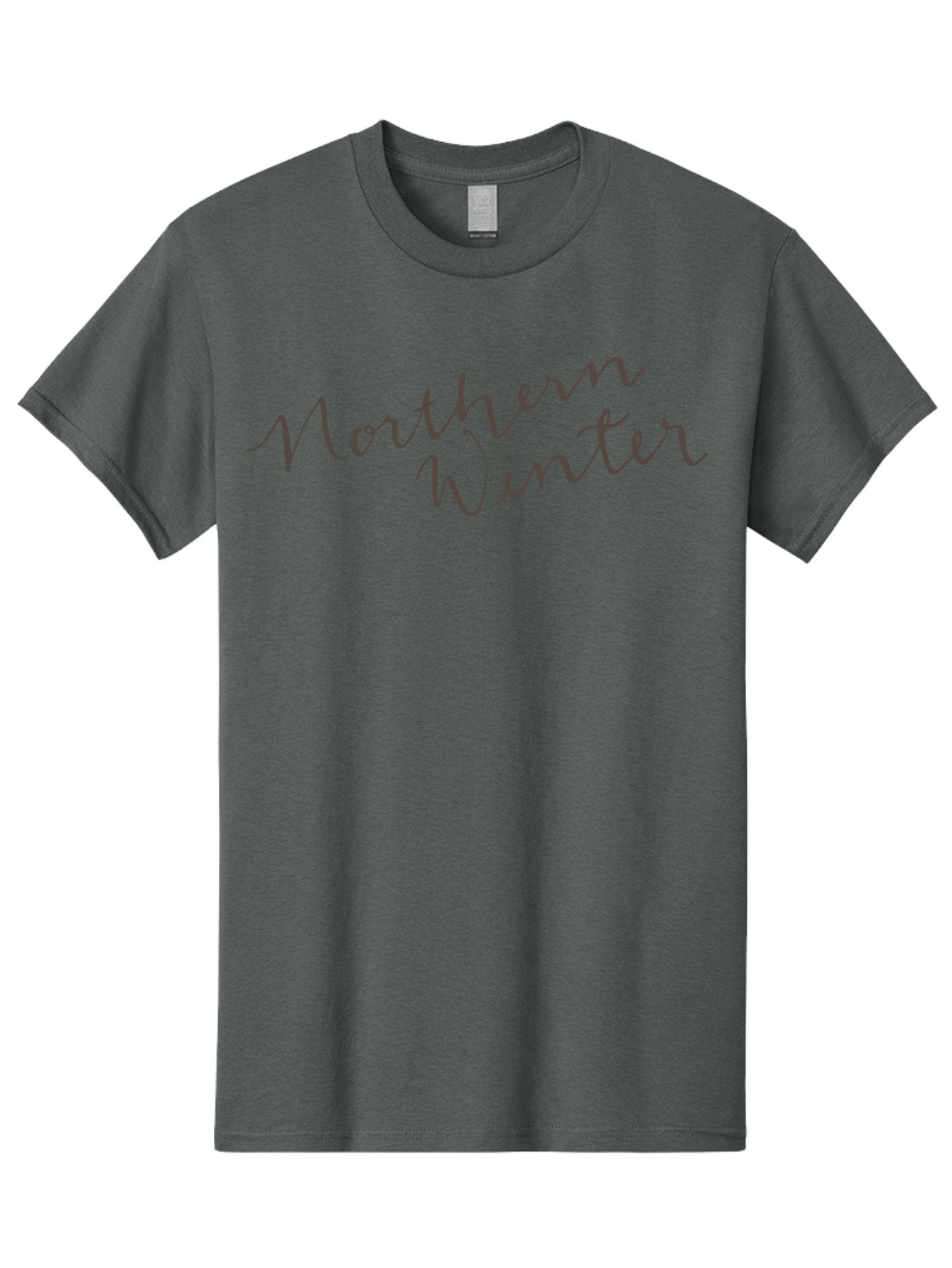 Northern-Winter-1 Men'S Graphic Tee, 100% Cotton, Comfortable Casual Summer Wear, Machine Washable, Winter Season, Cold Weather, Northern Hemisphere, Cursive Text, Frosty Vibes, Holiday Feel, Winter Wonderland Aab012 3