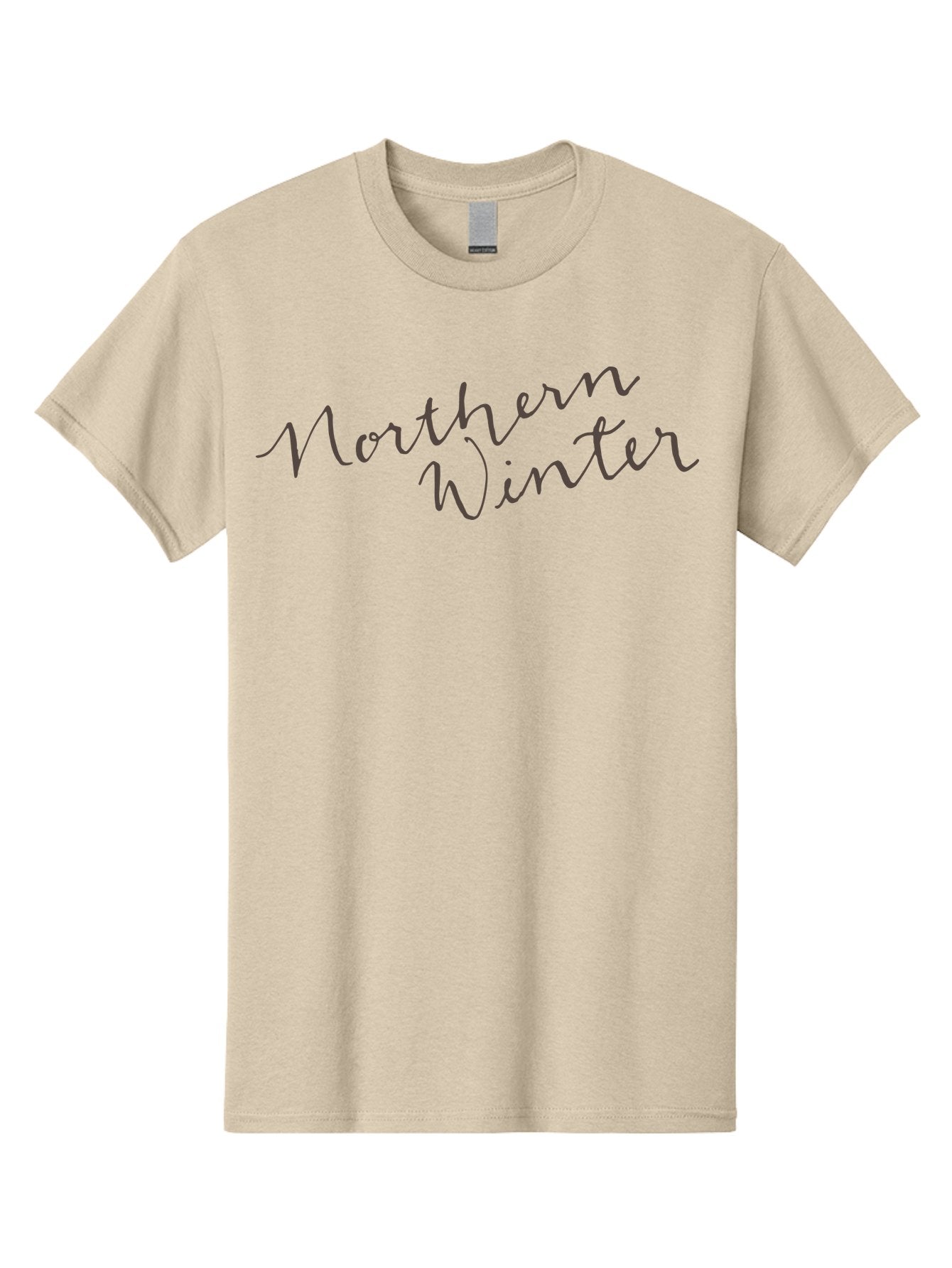 Northern-Winter-1 Men'S Graphic Tee, 100% Cotton, Comfortable Casual Summer Wear, Machine Washable, Winter Season, Cold Weather, Northern Hemisphere, Cursive Text, Frosty Vibes, Holiday Feel, Winter Wonderland Aab012 10