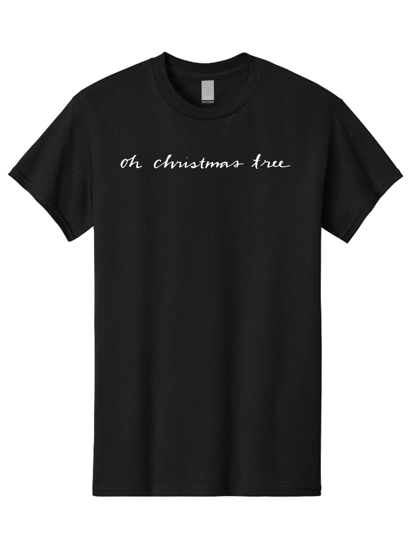 Oh-Christmas-Tree-1 Men'S Graphic Tee, 100% Cotton, Comfortable Casual Summer Wear, Machine Washable, Christmas Tree, Holiday Season, Festive Phrase, White Cursive Text, Christmas Theme, Winter Wonderland, Seasonal Greetings Aab015 8