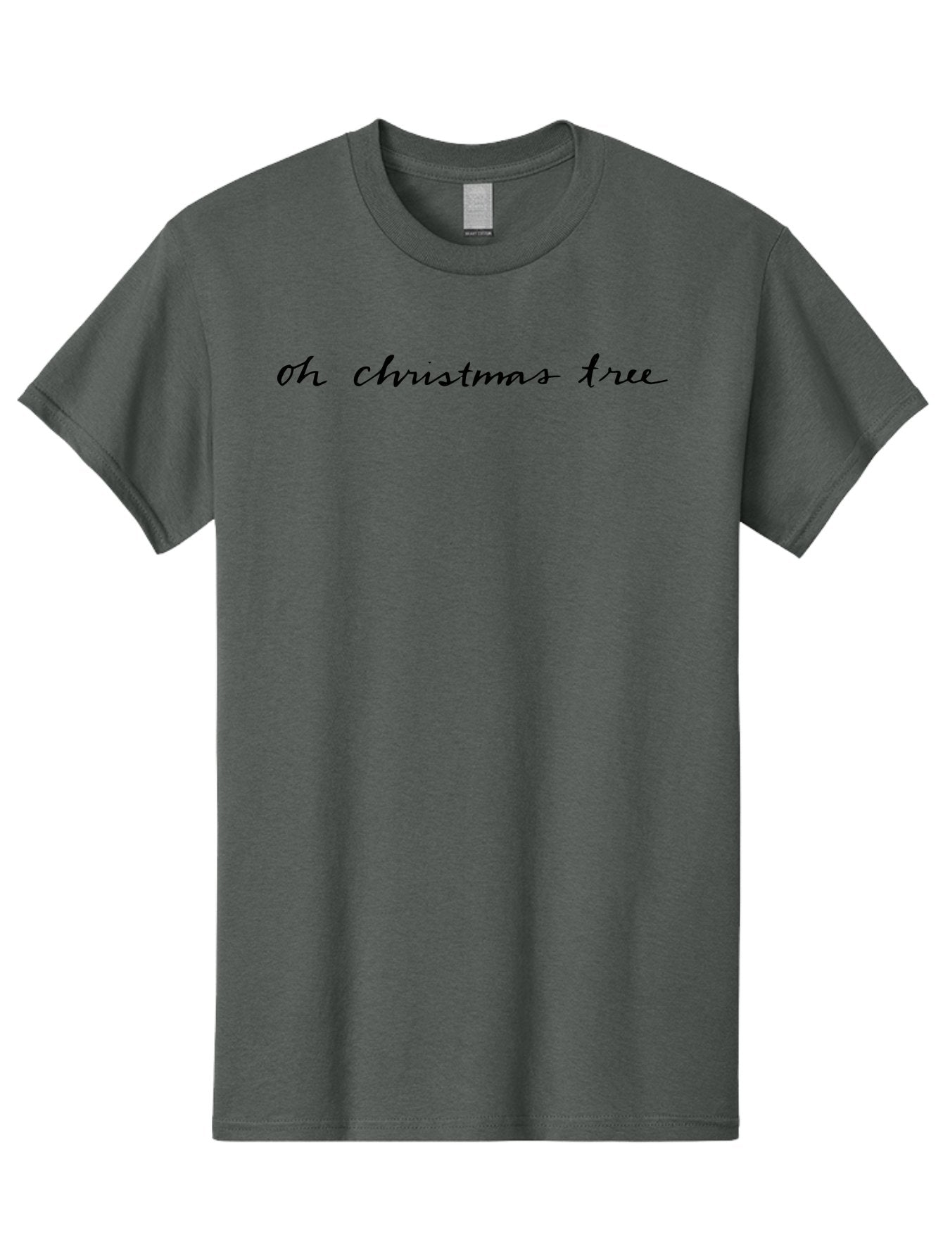 Oh-Christmas-Tree Men'S Graphic Tee, 100% Cotton, Comfortable Casual Summer Wear, Machine Washable, Christmas Tree, Holiday Greeting, Festive Phrase, Christmas Lyrics, Winter Season, Holiday Cheer, Merry Christmas, Christmas Wishes Aab016 14