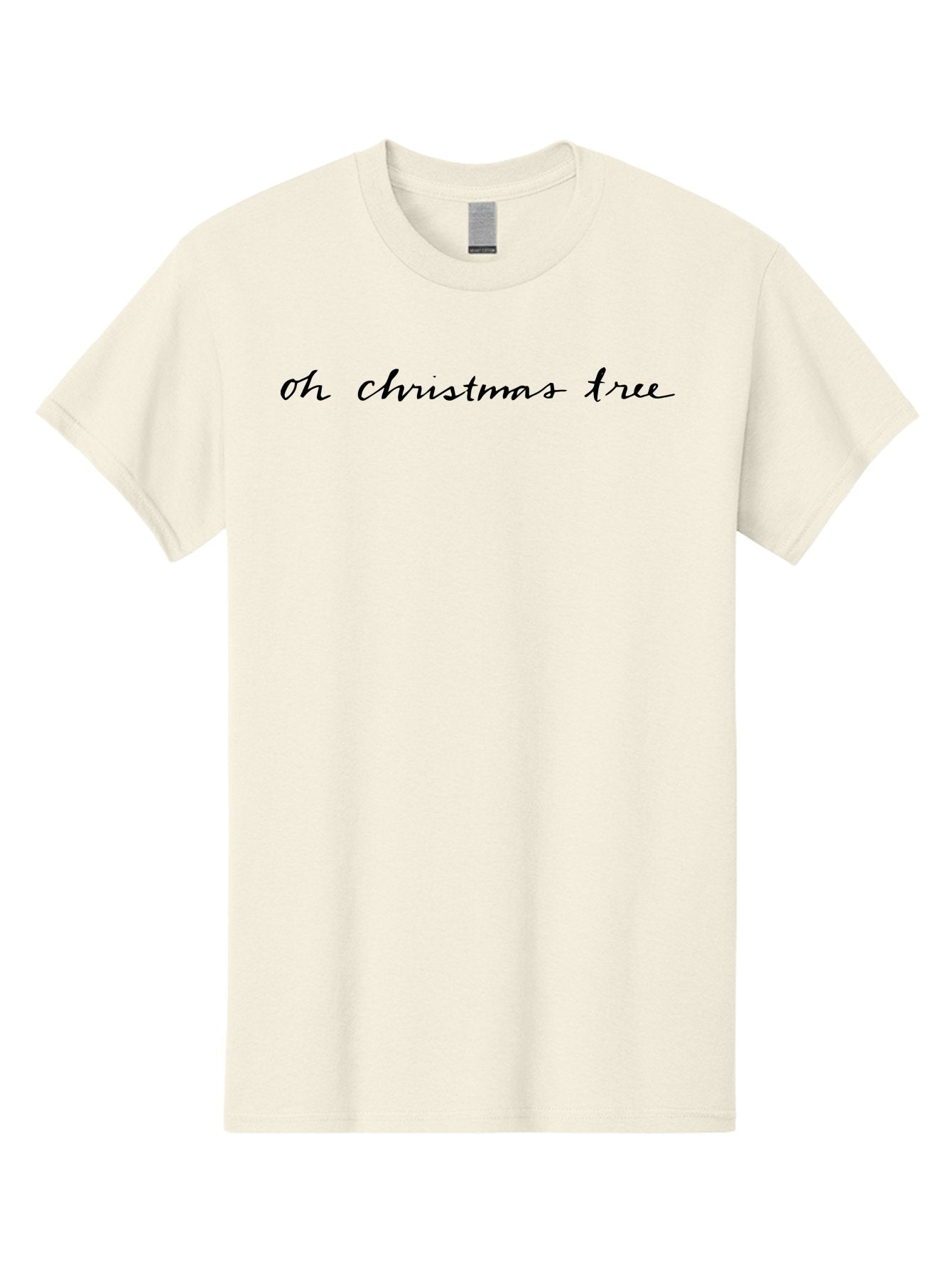 Oh-Christmas-Tree Men'S Graphic Tee, 100% Cotton, Comfortable Casual Summer Wear, Machine Washable, Christmas Tree, Holiday Greeting, Festive Phrase, Christmas Lyrics, Winter Season, Holiday Cheer, Merry Christmas, Christmas Wishes Aab016 3