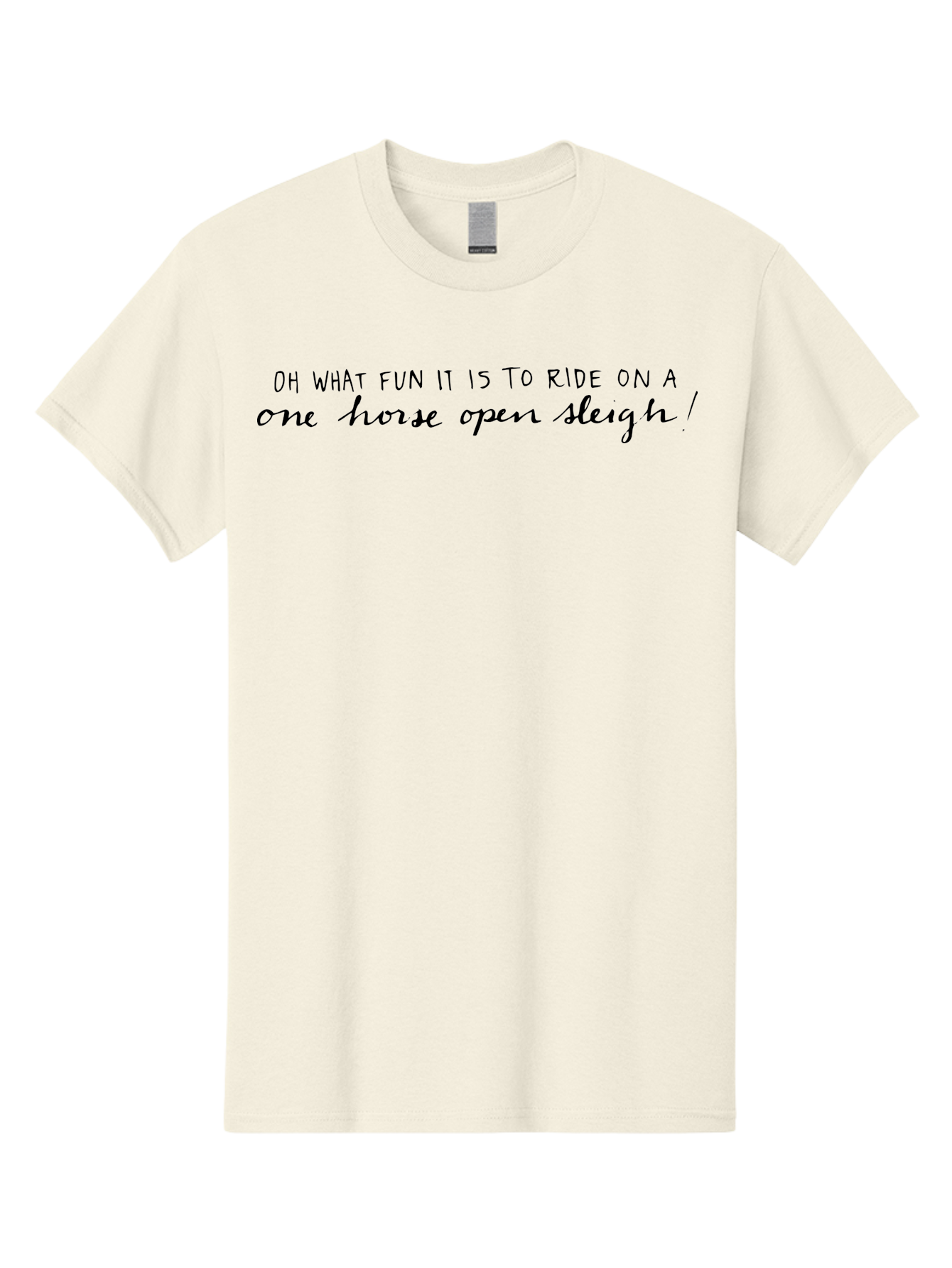 Oh-What-Fun-It-Is-To-Ride-On-A-One-Horse-Open-Slegh Men'S Graphic Tee, 100% Cotton, Comfortable Casual Summer Wear, Machine Washable, Christmas Carol, Holiday Cheer, Winter Fun, Festive Season, Classic Song, Joyful Lyrics, Merry Christmas, Aab018 17