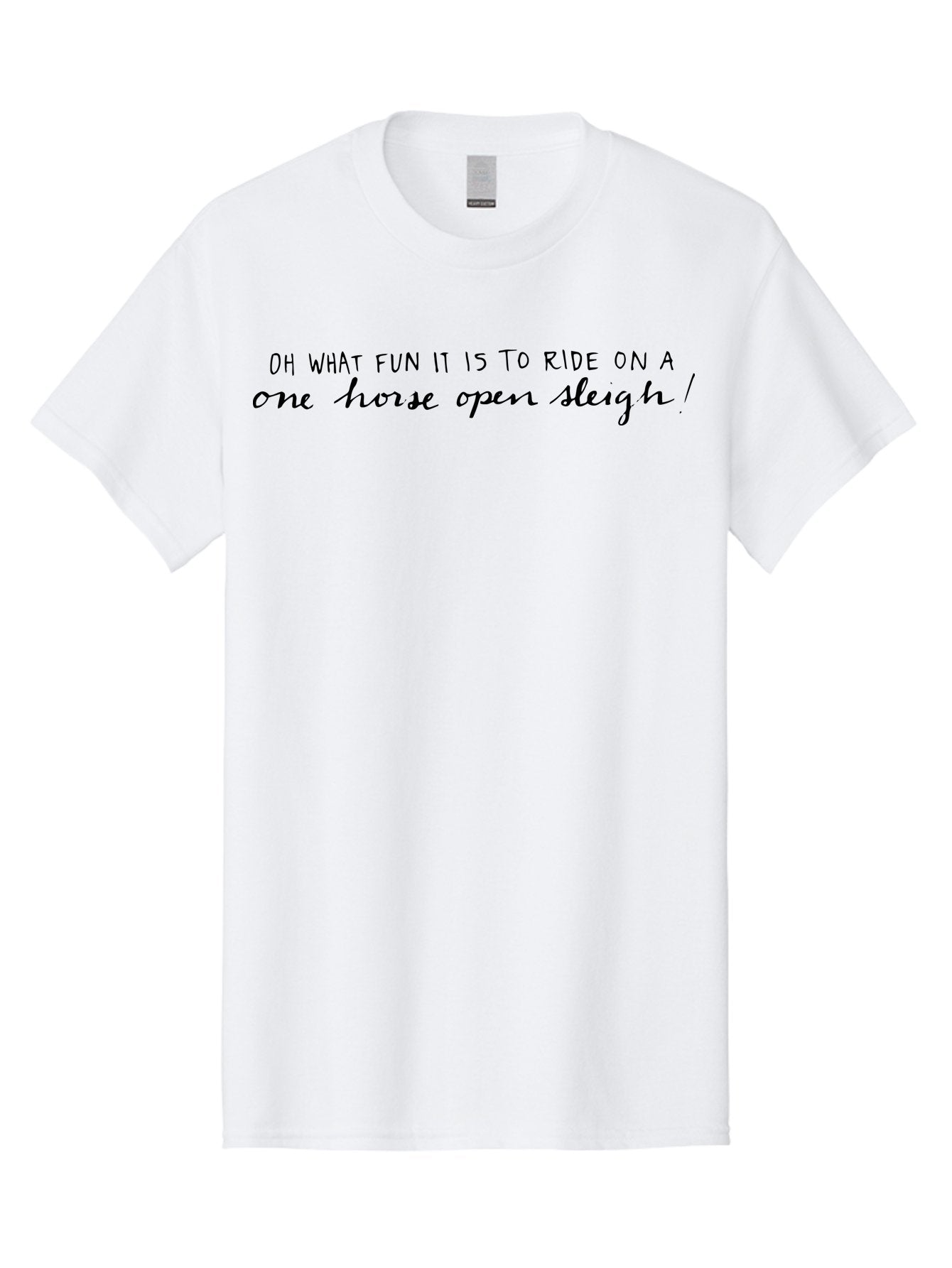 Oh-What-Fun-It-Is-To-Ride-On-A-One-Horse-Open-Slegh Men'S Graphic Tee, 100% Cotton, Comfortable Casual Summer Wear, Machine Washable, Christmas Carol, Holiday Cheer, Winter Fun, Festive Season, Classic Song, Joyful Lyrics, Merry Christmas, Aab018 7