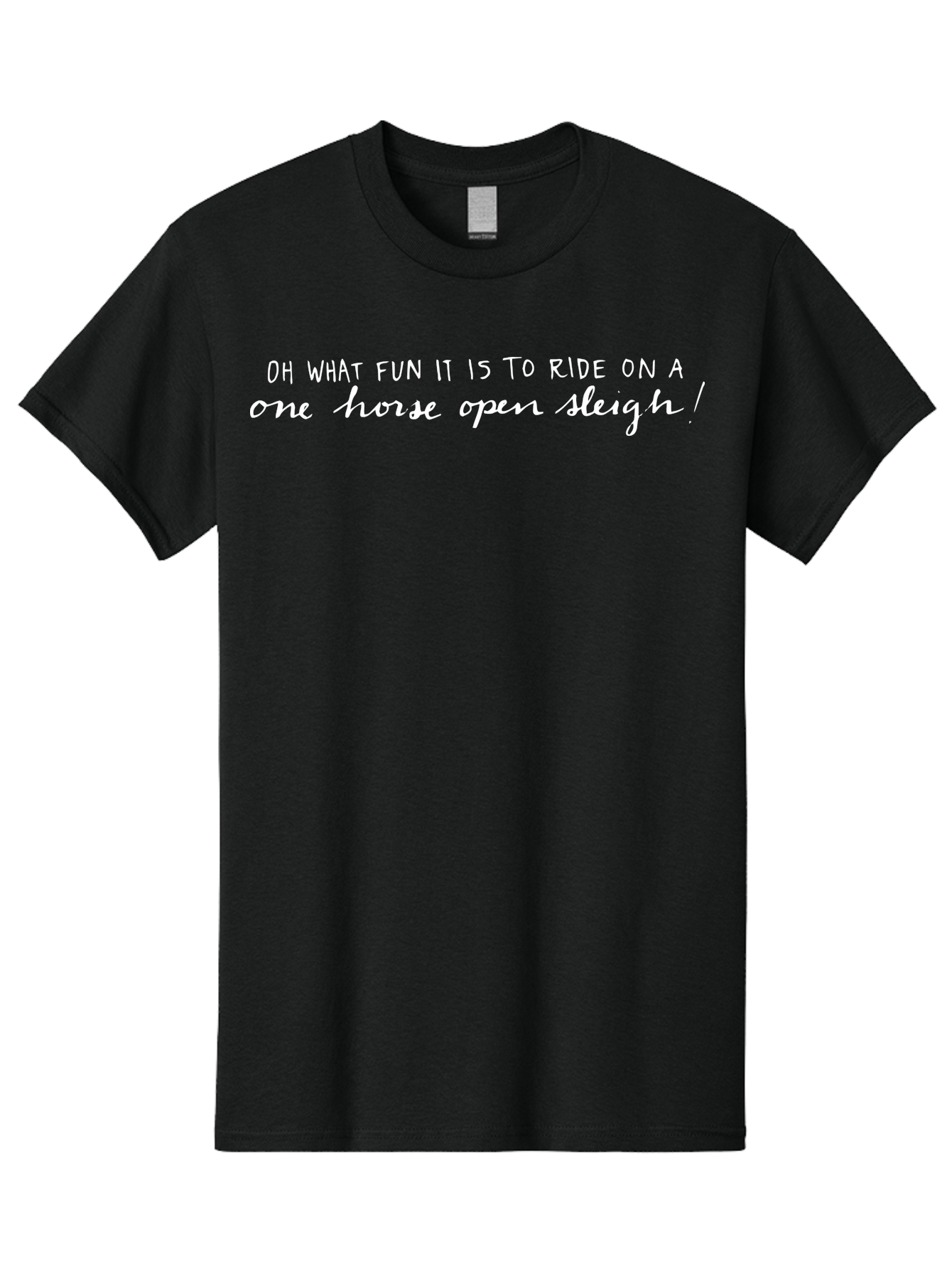 Oh-What-Fun Men'S Graphic Tee, 100% Cotton, Comfortable Casual Summer Wear, Machine Washable, Winter Fun, Festive Quotes, Holiday Cheer, Christmas Carol, Jingle Bells, White Text, Fun Times, Slegh Ride, Horse Drawn Sleigh Aab019 11