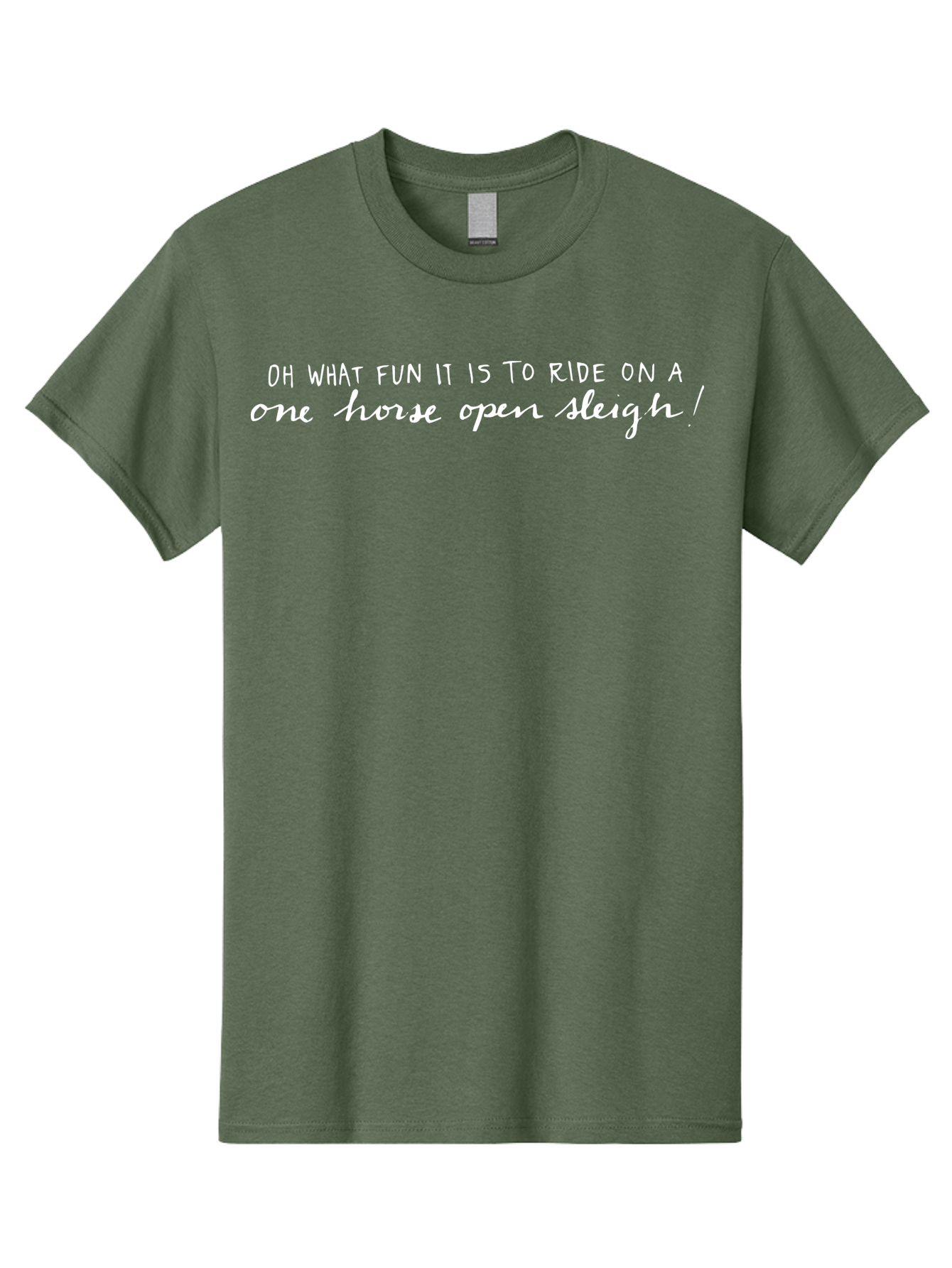 Oh-What-Fun Men'S Graphic Tee, 100% Cotton, Comfortable Casual Summer Wear, Machine Washable, Winter Fun, Festive Quotes, Holiday Cheer, Christmas Carol, Jingle Bells, White Text, Fun Times, Slegh Ride, Horse Drawn Sleigh Aab019 13