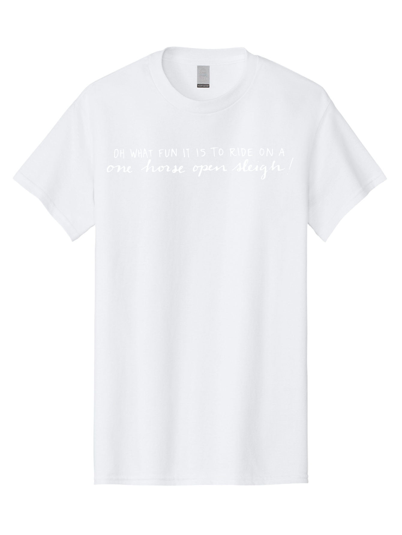 Oh-What-Fun Men'S Graphic Tee, 100% Cotton, Comfortable Casual Summer Wear, Machine Washable, Winter Fun, Festive Quotes, Holiday Cheer, Christmas Carol, Jingle Bells, White Text, Fun Times, Slegh Ride, Horse Drawn Sleigh Aab019 17