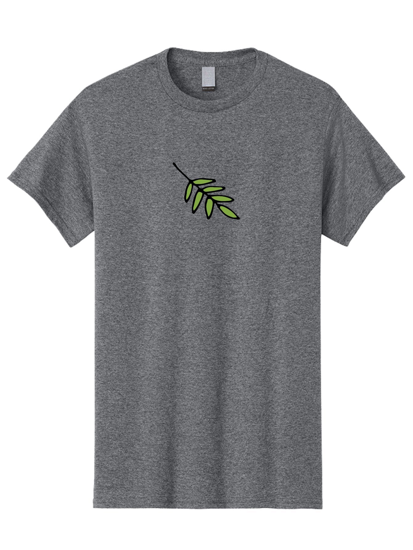 Olive-Branch-1 Men'S Graphic Tee, 100% Cotton, Comfortable Casual Summer Wear, Machine Washable, Olive Branch, Symbol Of Peace, Simple Illustration, Minimalist Design, Black Outline, Leafy Greens, Symbolic Imagery, Peace Sign Aab020 8