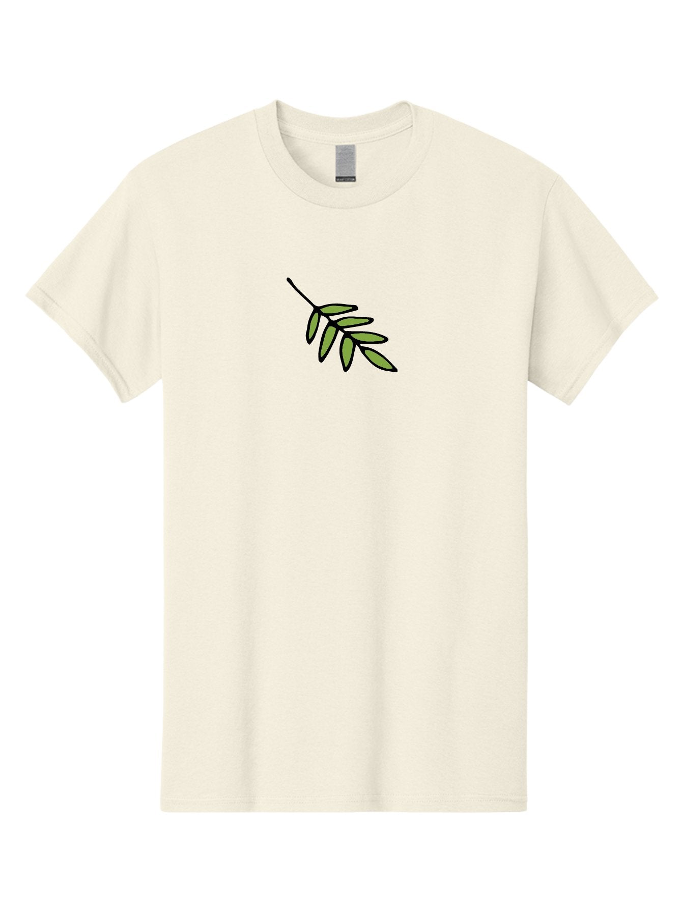 Olive-Branch-1 Men'S Graphic Tee, 100% Cotton, Comfortable Casual Summer Wear, Machine Washable, Olive Branch, Symbol Of Peace, Simple Illustration, Minimalist Design, Black Outline, Leafy Greens, Symbolic Imagery, Peace Sign Aab020 14