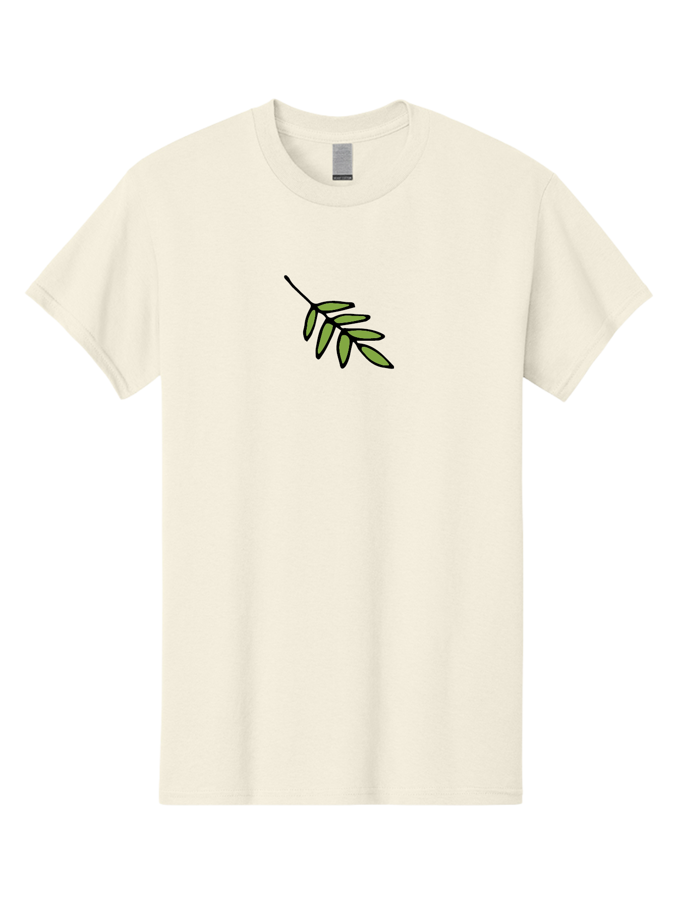 Olive-Branch-1 Men'S Graphic Tee, 100% Cotton, Comfortable Casual Summer Wear, Machine Washable, Olive Branch, Symbol Of Peace, Simple Illustration, Minimalist Design, Black Outline, Leafy Greens, Symbolic Imagery, Peace Sign Aab020 17