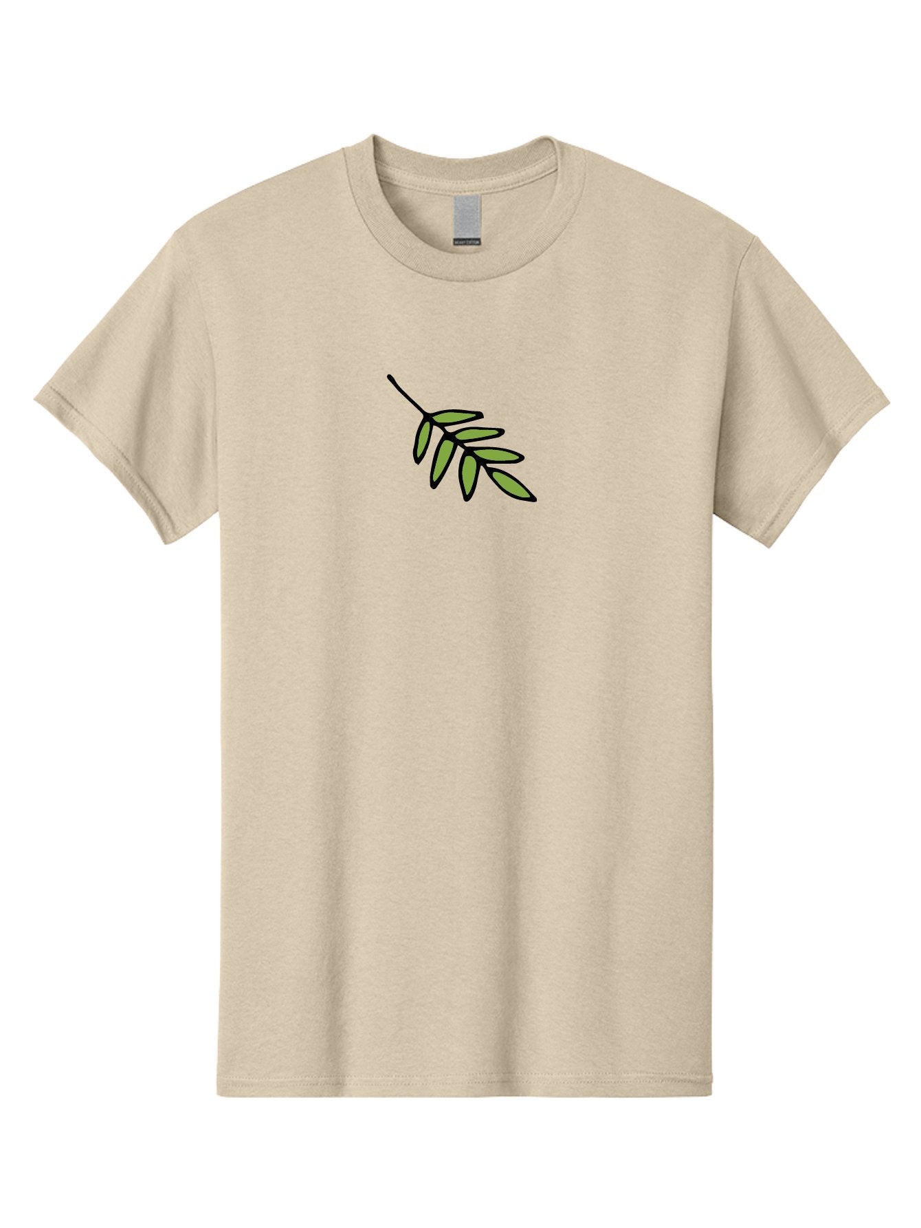 Olive-Branch-1 Men'S Graphic Tee, 100% Cotton, Comfortable Casual Summer Wear, Machine Washable, Olive Branch, Symbol Of Peace, Simple Illustration, Minimalist Design, Black Outline, Leafy Greens, Symbolic Imagery, Peace Sign Aab020 4