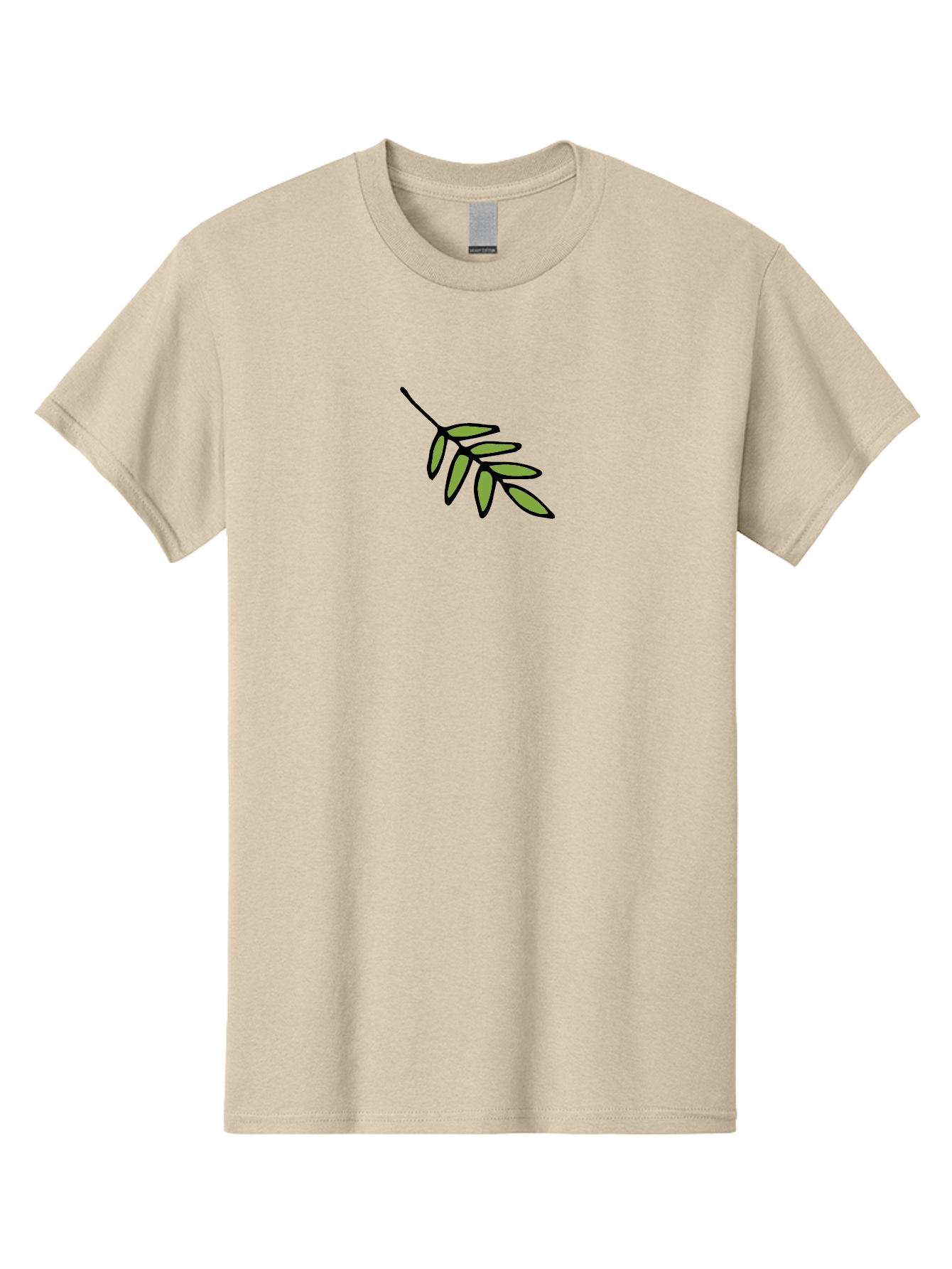 Olive-Branch-1 Men'S Graphic Tee, 100% Cotton, Comfortable Casual Summer Wear, Machine Washable, Olive Branch, Symbol Of Peace, Simple Illustration, Minimalist Design, Black Outline, Leafy Greens, Symbolic Imagery, Peace Sign Aab020 27