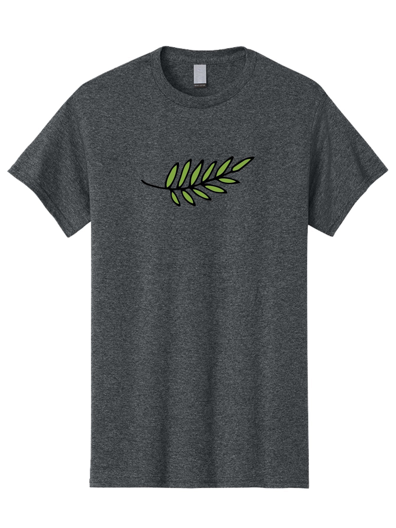 Olive-Branch Men'S Graphic Tee, 100% Cotton, Comfortable Casual Summer Wear, Machine Washable, Olive Branch, Symbolic Peace, Harmonious Design, Simple Illustration, Green Leaves, Black Outline, Minimalistic Art, Elegant Simplicity, Aab021 4