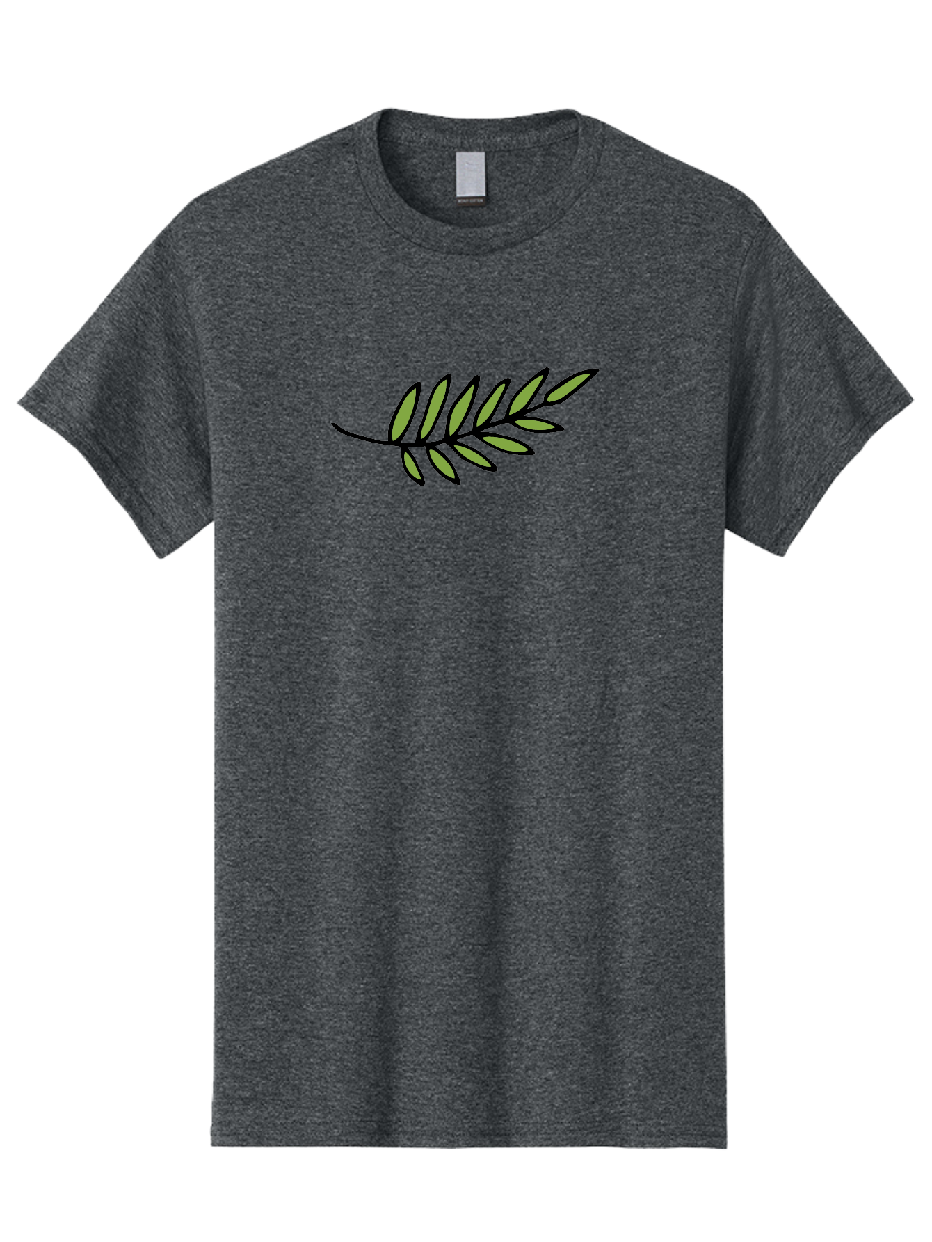 Olive-Branch Men'S Graphic Tee, 100% Cotton, Comfortable Casual Summer Wear, Machine Washable, Olive Branch, Symbolic Peace, Harmonious Design, Simple Illustration, Green Leaves, Black Outline, Minimalistic Art, Elegant Simplicity, Aab021 7