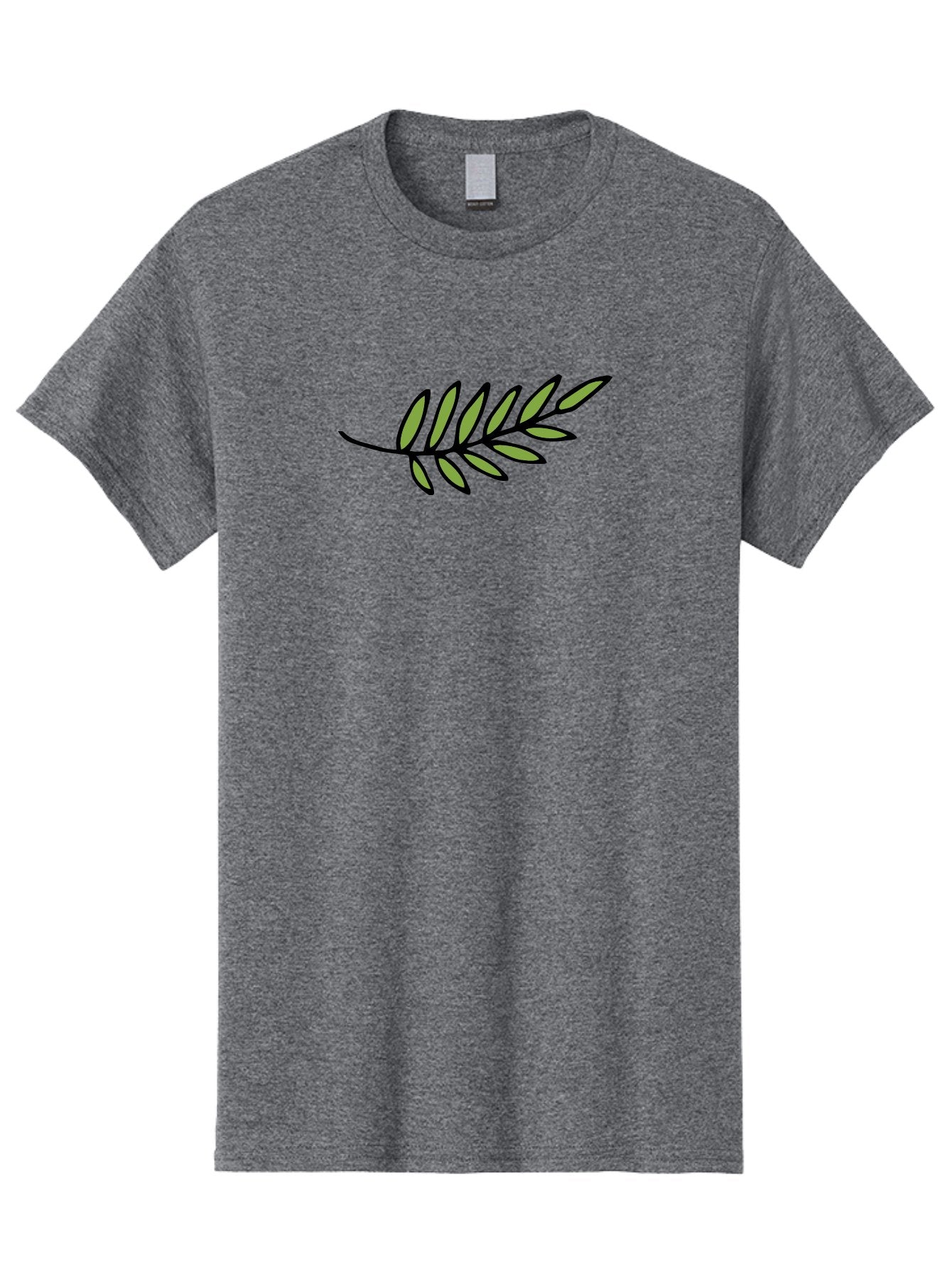Olive-Branch Men'S Graphic Tee, 100% Cotton, Comfortable Casual Summer Wear, Machine Washable, Olive Branch, Symbolic Peace, Harmonious Design, Simple Illustration, Green Leaves, Black Outline, Minimalistic Art, Elegant Simplicity, Aab021 15