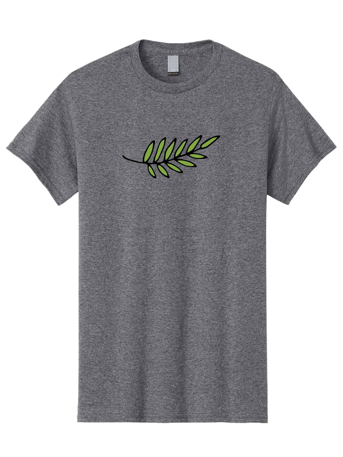 Olive-Branch Men'S Graphic Tee, 100% Cotton, Comfortable Casual Summer Wear, Machine Washable, Olive Branch, Symbolic Peace, Harmonious Design, Simple Illustration, Green Leaves, Black Outline, Minimalistic Art, Elegant Simplicity, Aab021 9