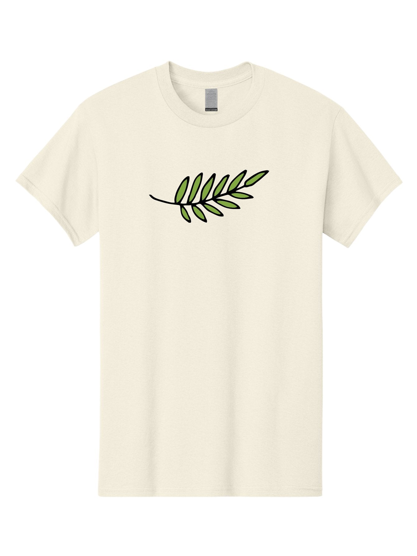 Olive-Branch Men'S Graphic Tee, 100% Cotton, Comfortable Casual Summer Wear, Machine Washable, Olive Branch, Symbolic Peace, Harmonious Design, Simple Illustration, Green Leaves, Black Outline, Minimalistic Art, Elegant Simplicity, Aab021 7