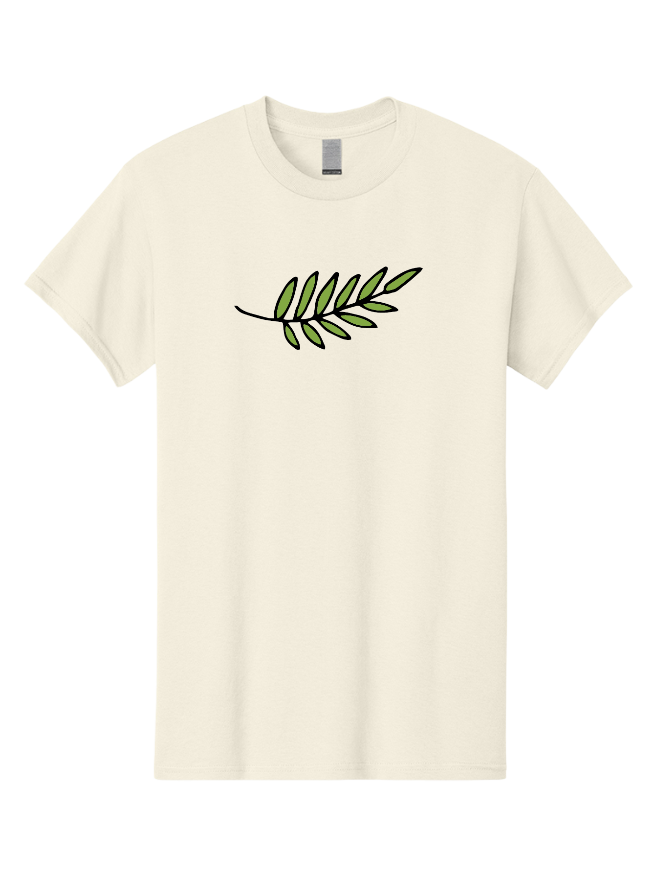 Olive-Branch Men'S Graphic Tee, 100% Cotton, Comfortable Casual Summer Wear, Machine Washable, Olive Branch, Symbolic Peace, Harmonious Design, Simple Illustration, Green Leaves, Black Outline, Minimalistic Art, Elegant Simplicity, Aab021 17
