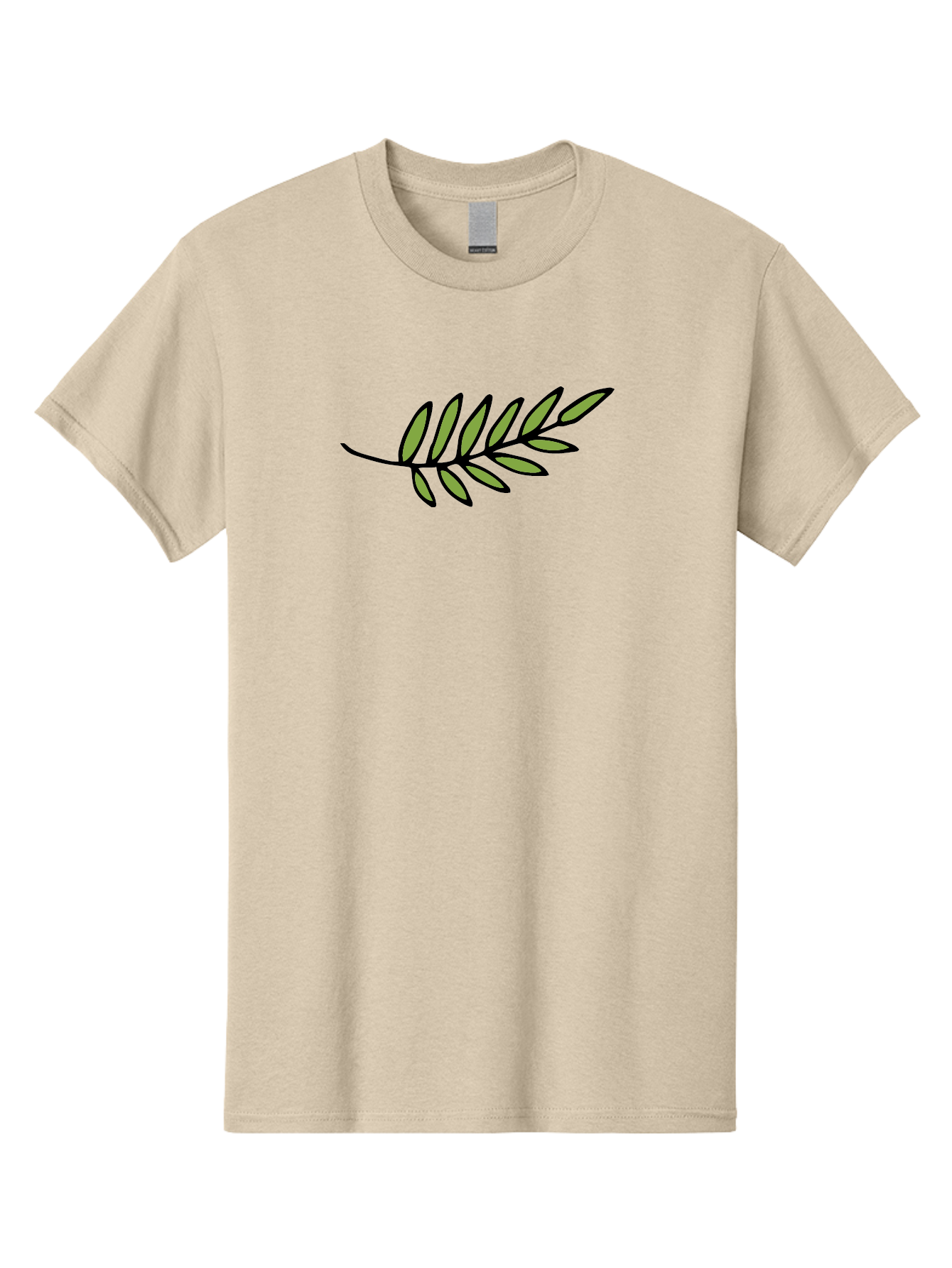 Olive-Branch Men'S Graphic Tee, 100% Cotton, Comfortable Casual Summer Wear, Machine Washable, Olive Branch, Symbolic Peace, Harmonious Design, Simple Illustration, Green Leaves, Black Outline, Minimalistic Art, Elegant Simplicity, Aab021 27