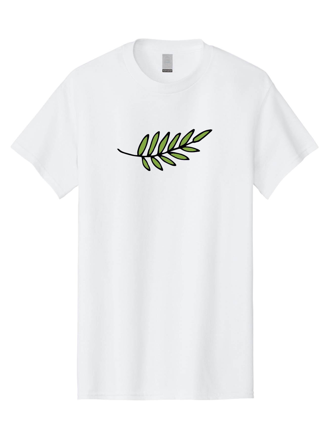 Olive-Branch Men'S Graphic Tee, 100% Cotton, Comfortable Casual Summer Wear, Machine Washable, Olive Branch, Symbolic Peace, Harmonious Design, Simple Illustration, Green Leaves, Black Outline, Minimalistic Art, Elegant Simplicity, Aab021 29