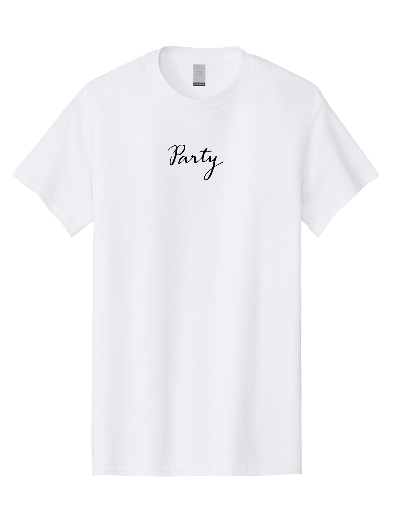 Party-1 Men'S Graphic Tee, 100% Cotton, Comfortable Casual Summer Wear, Machine Washable, Party Theme, Celebration Graphics, Festive Design, Party Invitation, Event Promotion, Cursive Text Aab023 3