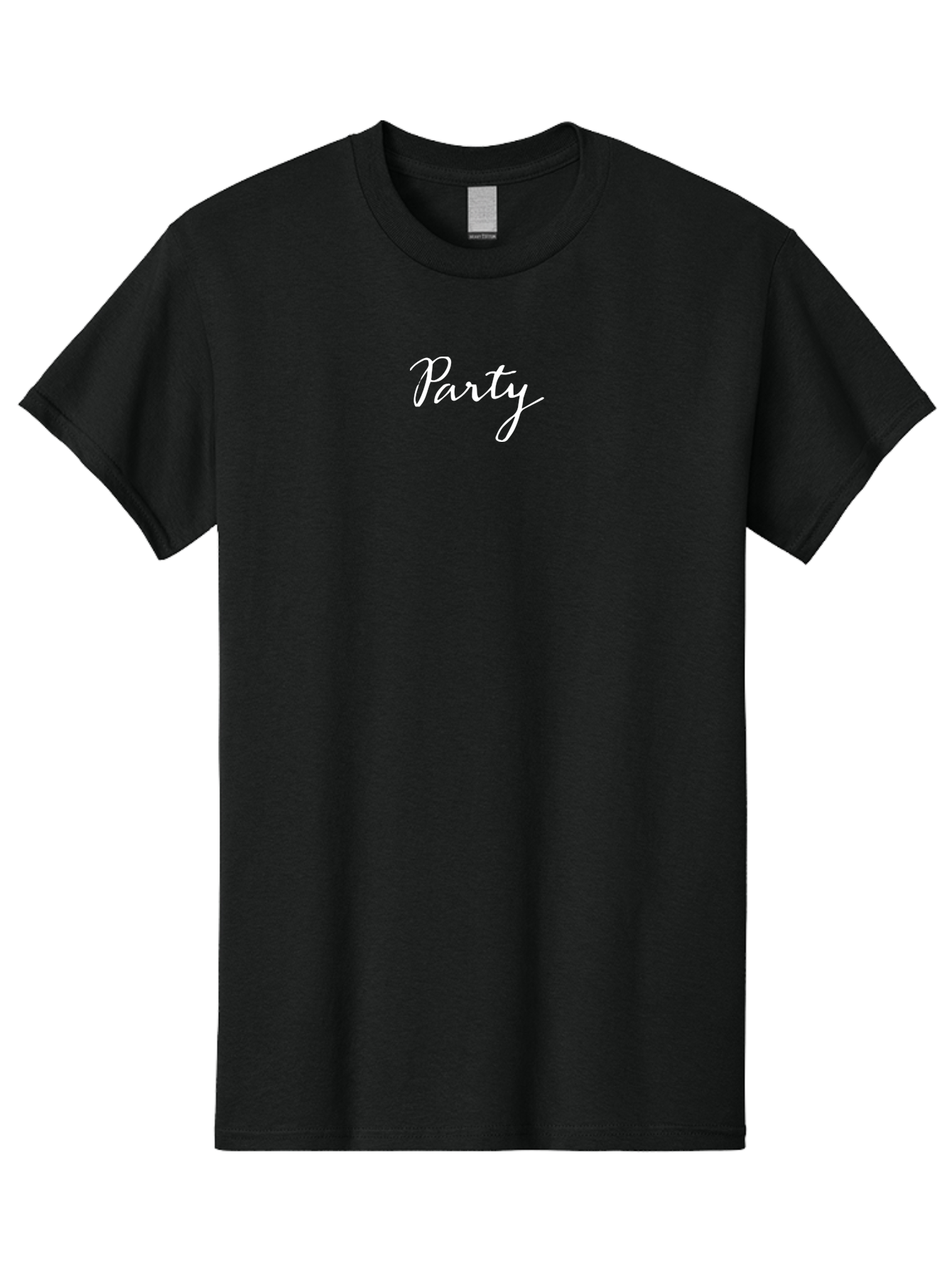 Party Men'S Graphic Tee, 100% Cotton, Comfortable Casual Summer Wear, Machine Washable, Party Invitation, Celebration, Festive Atmosphere, Elegant Script, White Text, Fun Gathering Aab024