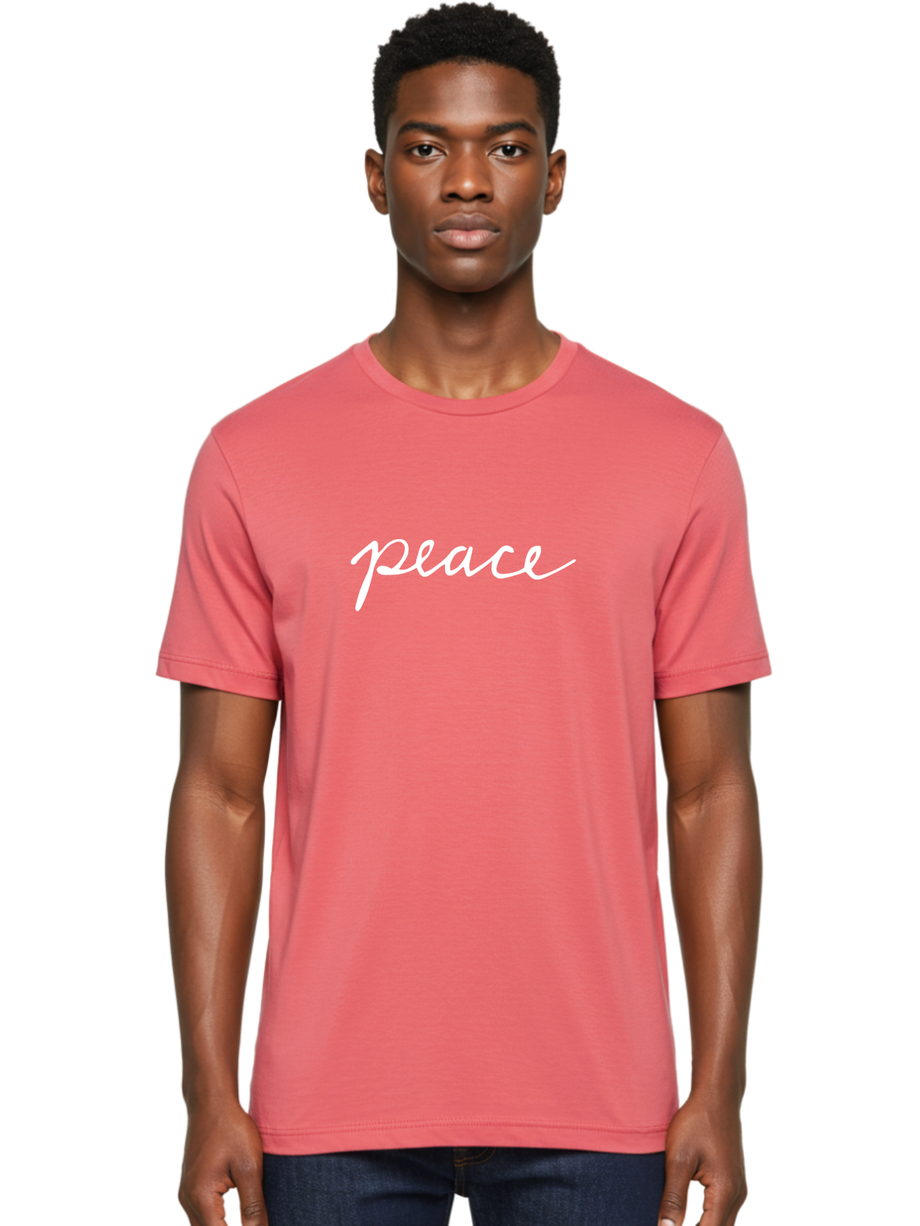 Peace-1 Men'S Graphic Tee, 100% Cotton, Comfortable Casual Summer Wear, Machine Washable, Peace Sign, Calming Message, Serene Atmosphere, Peaceful Vibes, Inspirational Quote, Harmony, Tranquility, Love, Mindfulness, Relaxation Aab025 6
