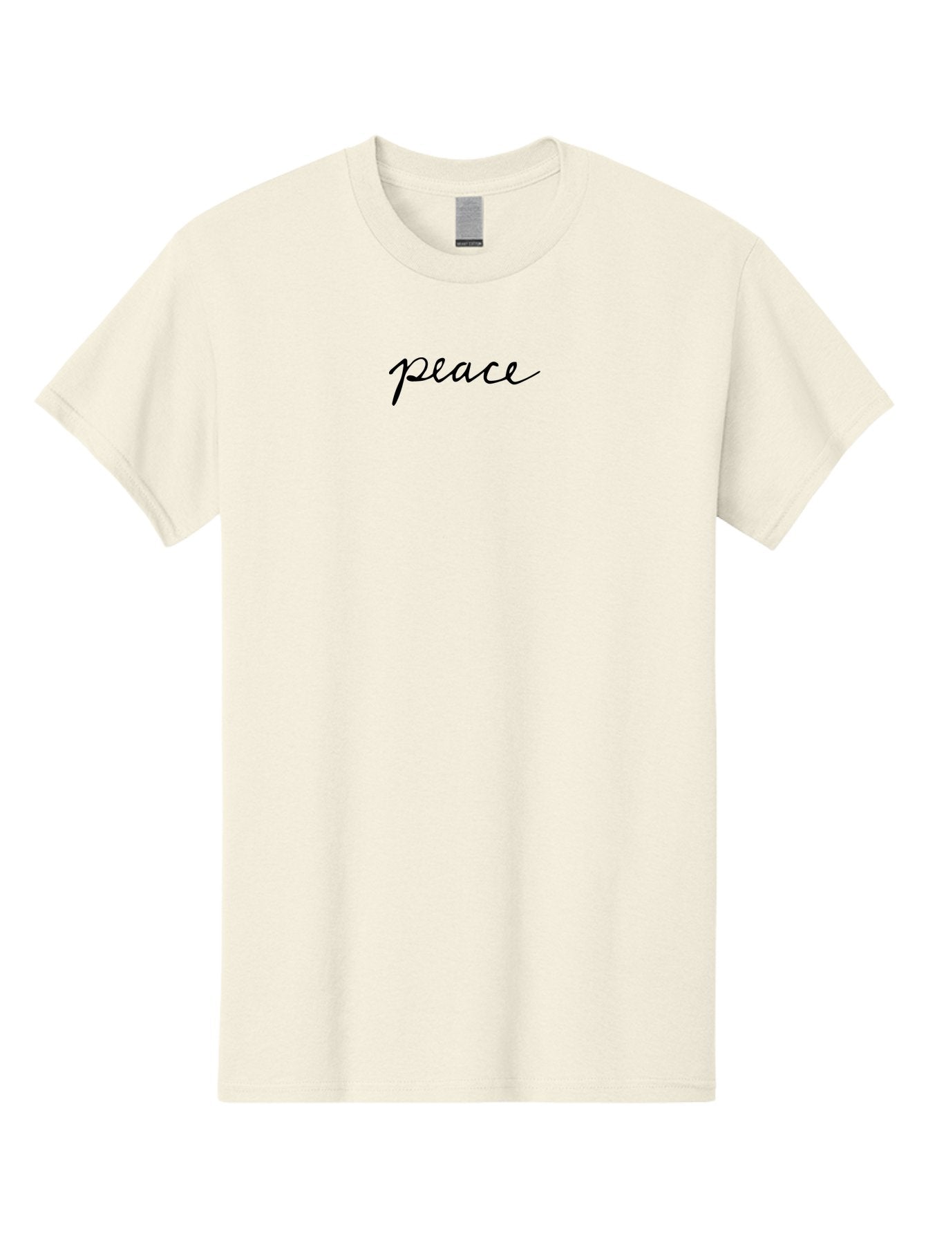 Peace-3 Men'S Graphic Tee, 100% Cotton, Comfortable Casual Summer Wear, Machine Washable, Peaceful Vibes, Calming Atmosphere, Serene Ambiance, Inspirational Quote, Handwritten Text, Minimalist Design, Harmony Symbol Aab027 5