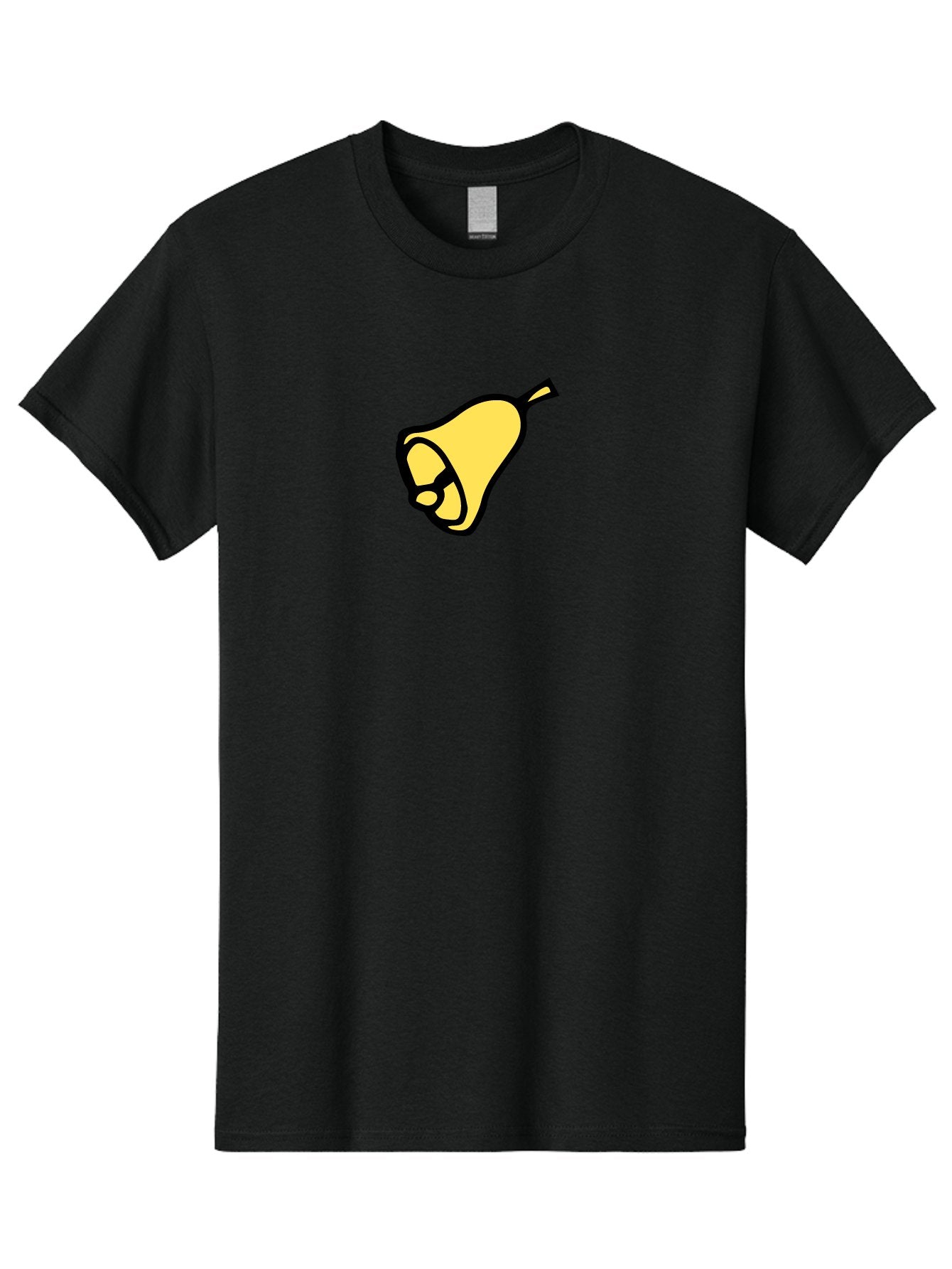 Pear-1 Men'S Graphic Tee, 100% Cotton, Comfortable Casual Summer Wear, Machine Washable, Yellow Pear Fruit, Simple Illustration, Cartoon Style, Bold Black Outline, Sweet Pear, Digital Art, Yellow Fruit Aab029 7
