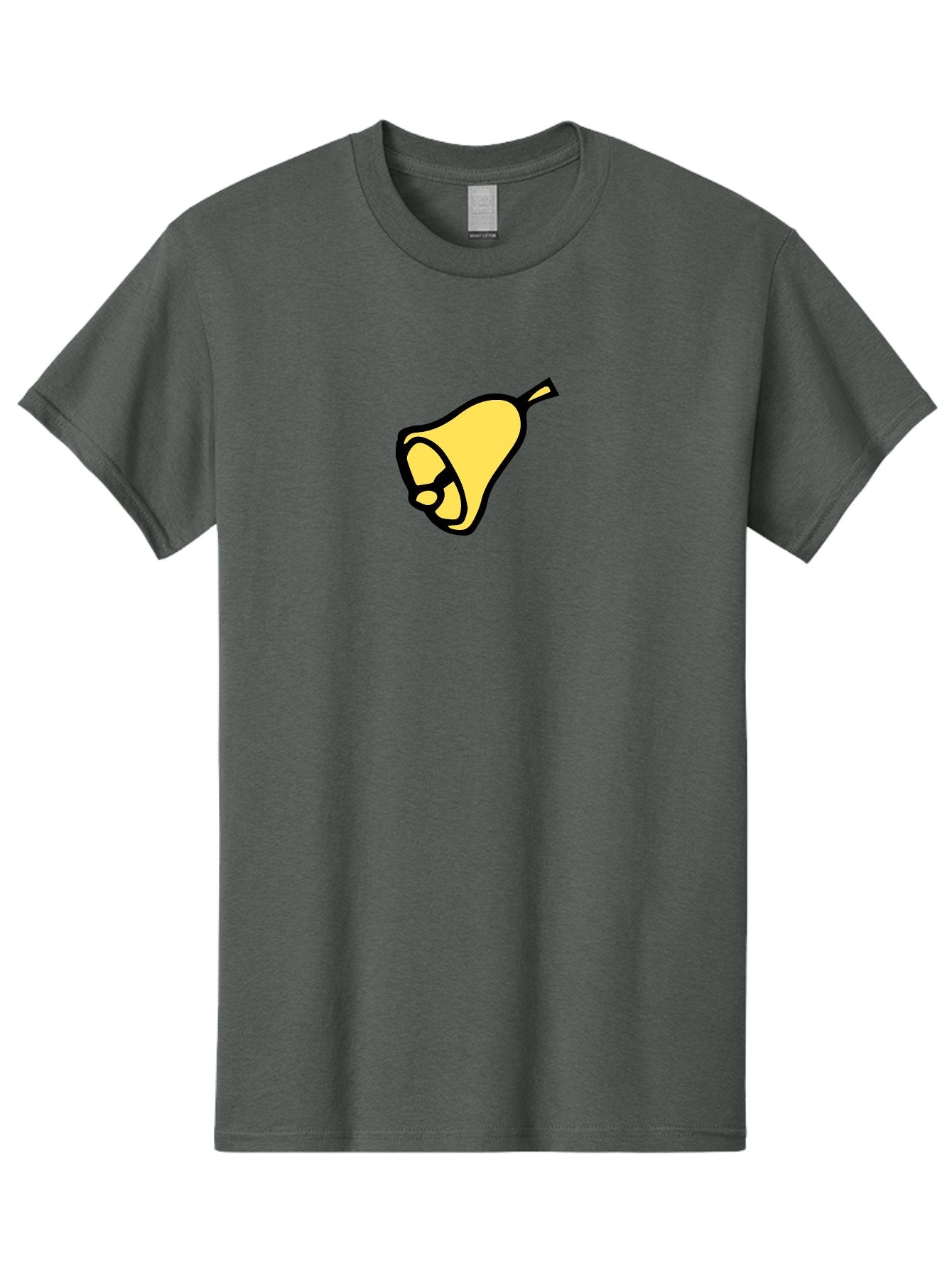 Pear-1 Men'S Graphic Tee, 100% Cotton, Comfortable Casual Summer Wear, Machine Washable, Yellow Pear Fruit, Simple Illustration, Cartoon Style, Bold Black Outline, Sweet Pear, Digital Art, Yellow Fruit Aab029 10