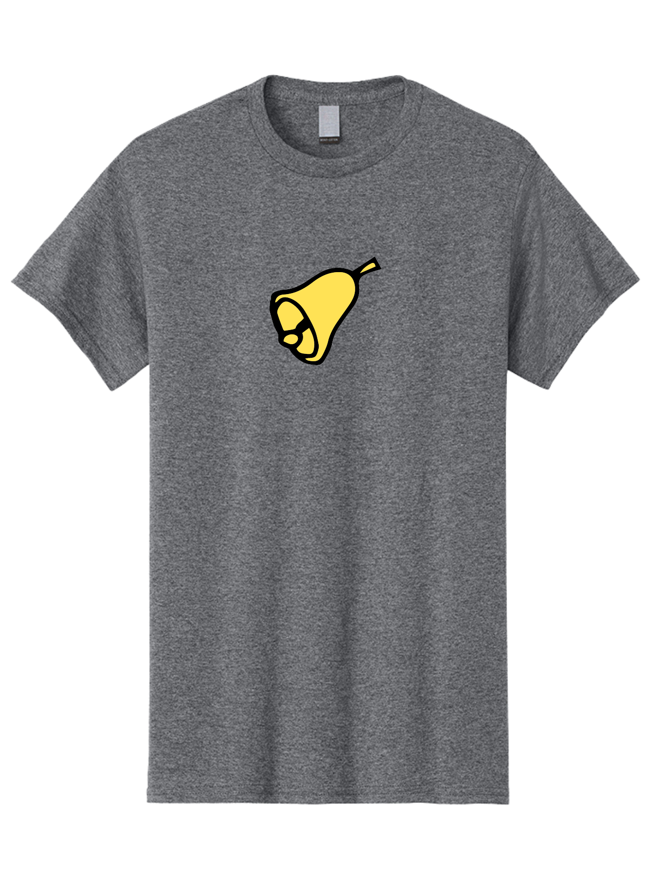 Pear-1 Men'S Graphic Tee, 100% Cotton, Comfortable Casual Summer Wear, Machine Washable, Yellow Pear Fruit, Simple Illustration, Cartoon Style, Bold Black Outline, Sweet Pear, Digital Art, Yellow Fruit Aab029 9