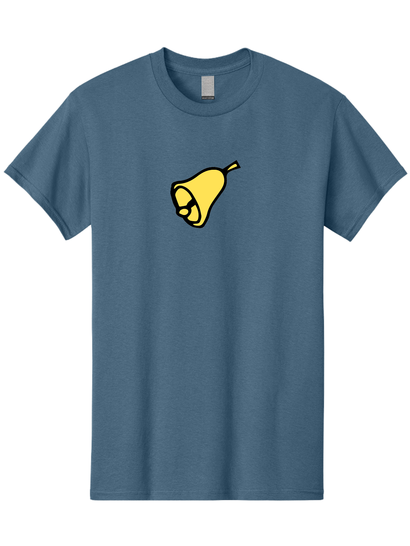 Pear-1 Men'S Graphic Tee, 100% Cotton, Comfortable Casual Summer Wear, Machine Washable, Yellow Pear Fruit, Simple Illustration, Cartoon Style, Bold Black Outline, Sweet Pear, Digital Art, Yellow Fruit Aab029 11