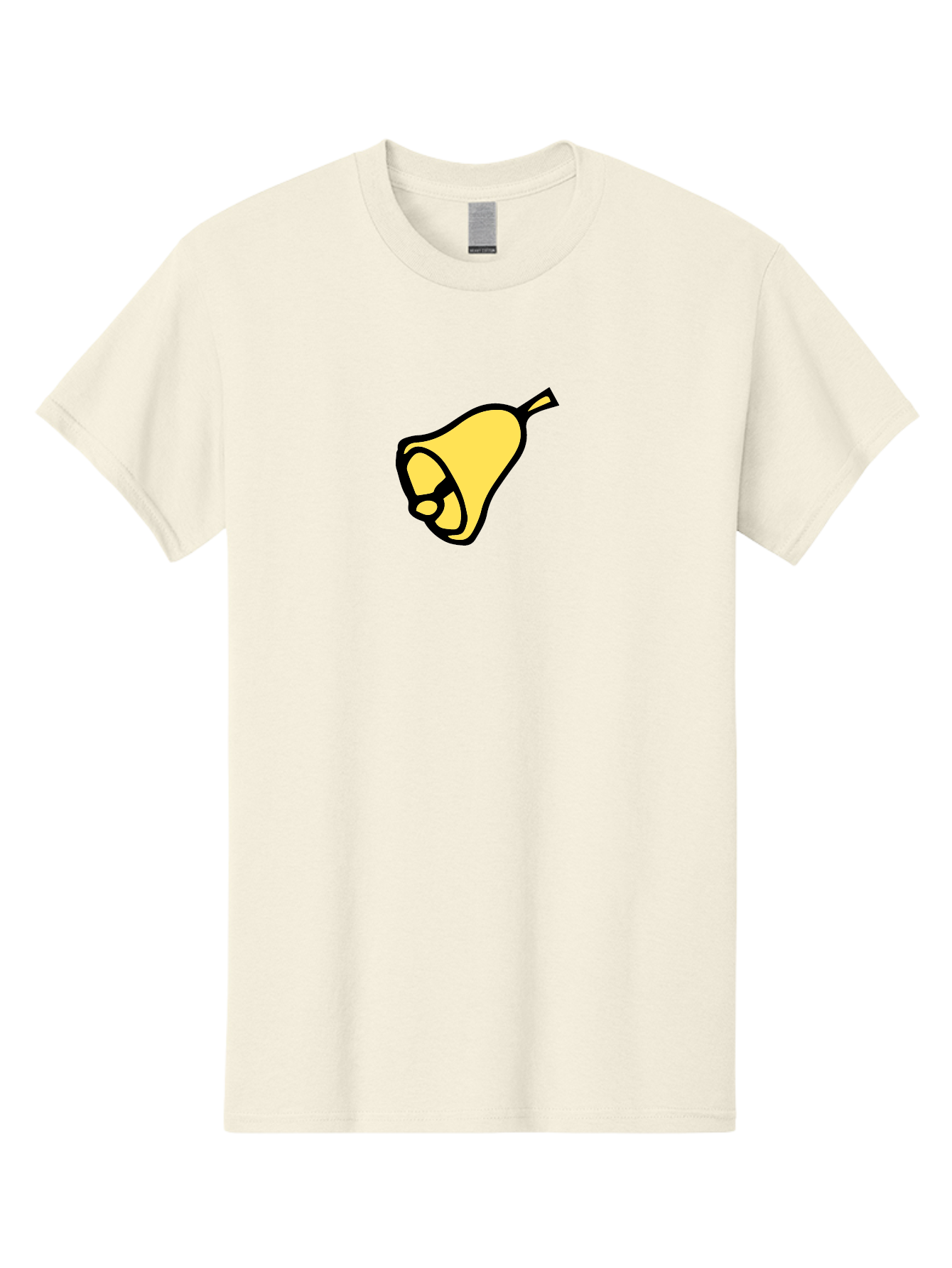 Pear-1 Men'S Graphic Tee, 100% Cotton, Comfortable Casual Summer Wear, Machine Washable, Yellow Pear Fruit, Simple Illustration, Cartoon Style, Bold Black Outline, Sweet Pear, Digital Art, Yellow Fruit Aab029 17