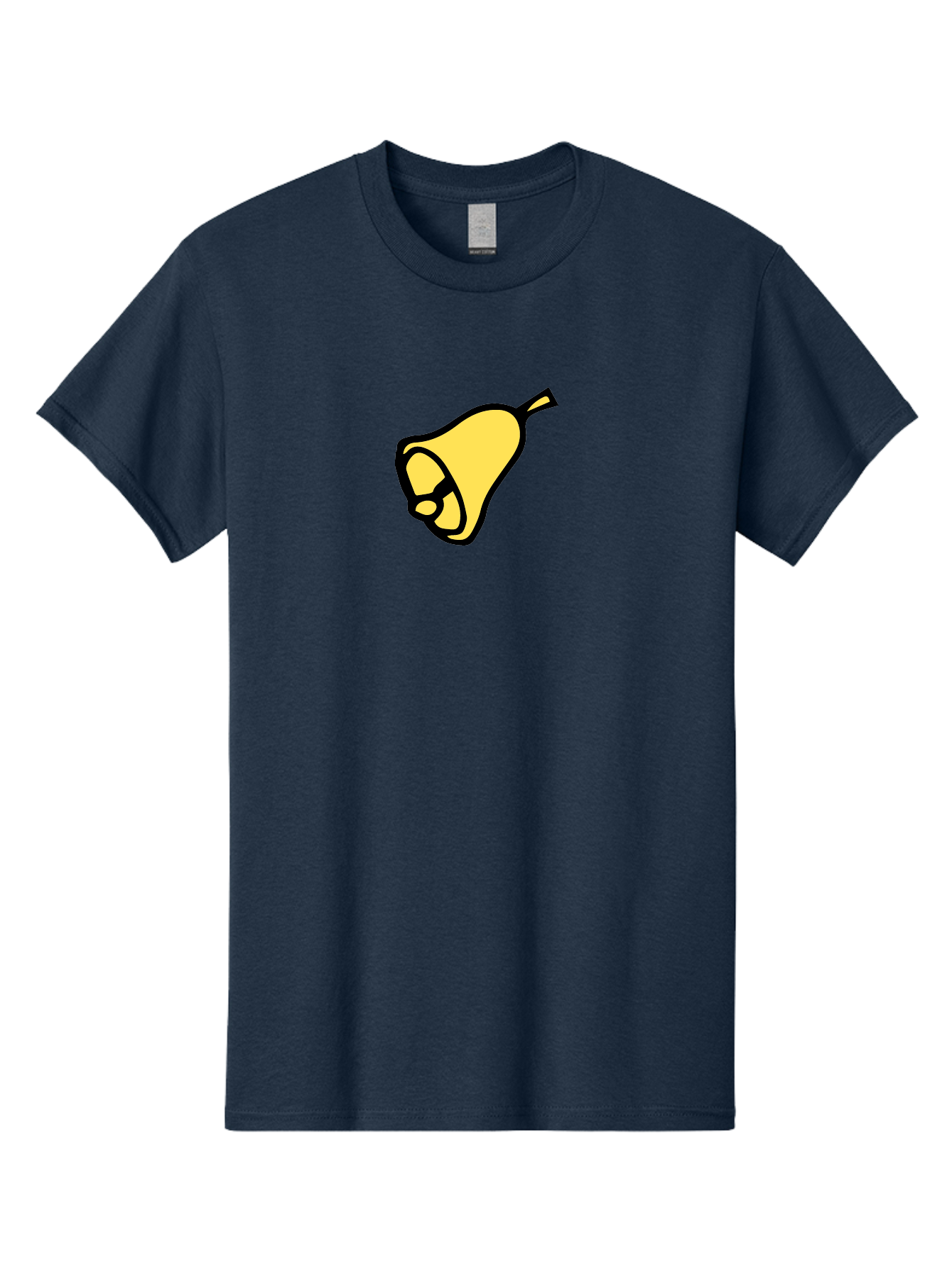 Pear-1 Men'S Graphic Tee, 100% Cotton, Comfortable Casual Summer Wear, Machine Washable, Yellow Pear Fruit, Simple Illustration, Cartoon Style, Bold Black Outline, Sweet Pear, Digital Art, Yellow Fruit Aab029 19
