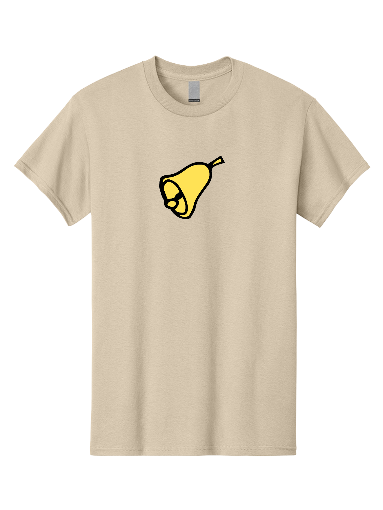 Pear-1 Men'S Graphic Tee, 100% Cotton, Comfortable Casual Summer Wear, Machine Washable, Yellow Pear Fruit, Simple Illustration, Cartoon Style, Bold Black Outline, Sweet Pear, Digital Art, Yellow Fruit Aab029 27