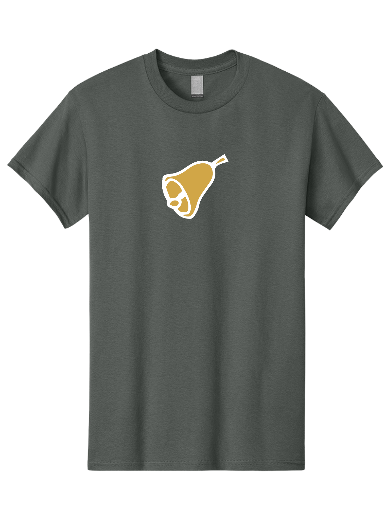 Pear Men'S Graphic Tee, 100% Cotton, Comfortable Casual Summer Wear, Machine Washable, Pear Fruit, Simple Illustration, Minimalist Design, Yellow Pear, White Outline, Healthy Snack, Organic Produce, Fruit Icon Aab030 3