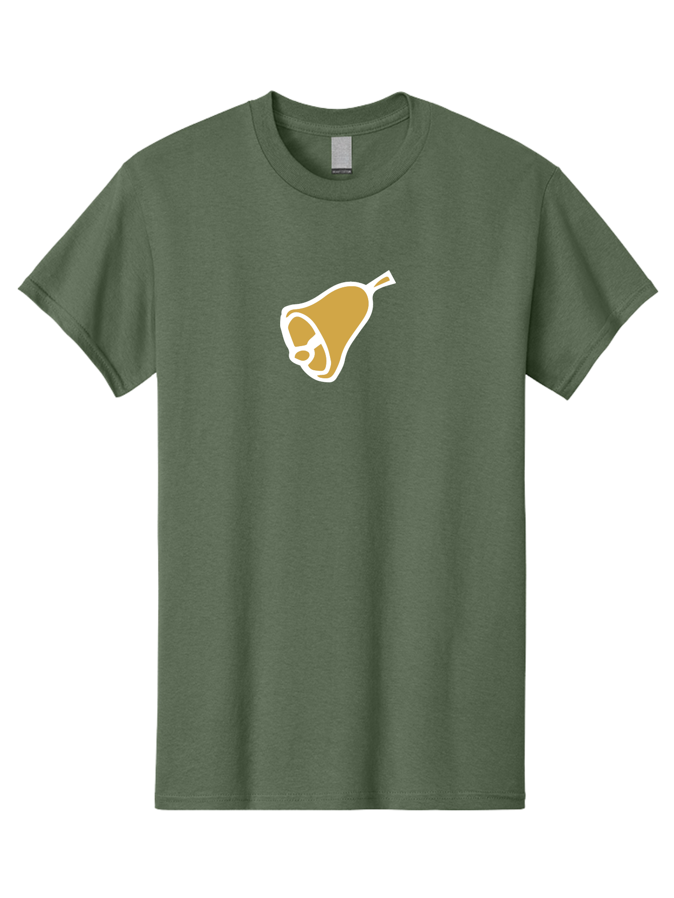 Pear Men'S Graphic Tee, 100% Cotton, Comfortable Casual Summer Wear, Machine Washable, Pear Fruit, Simple Illustration, Minimalist Design, Yellow Pear, White Outline, Healthy Snack, Organic Produce, Fruit Icon Aab030 15