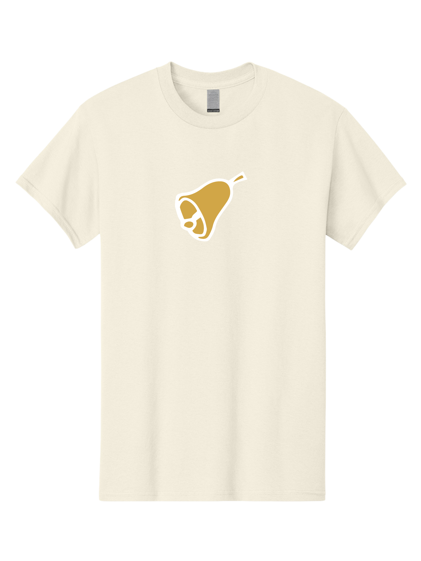 Pear Men'S Graphic Tee, 100% Cotton, Comfortable Casual Summer Wear, Machine Washable, Pear Fruit, Simple Illustration, Minimalist Design, Yellow Pear, White Outline, Healthy Snack, Organic Produce, Fruit Icon Aab030 17