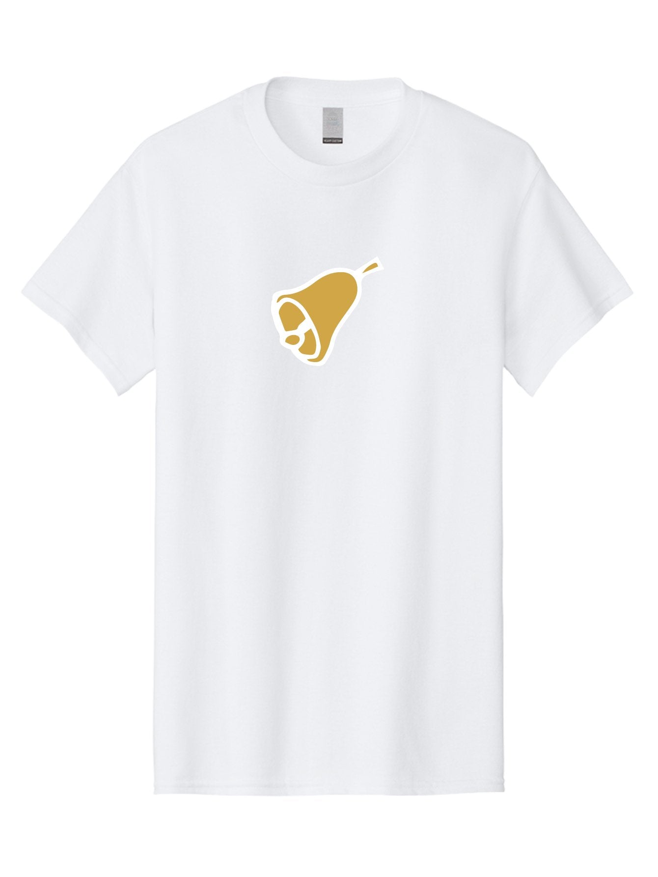 Pear Men'S Graphic Tee, 100% Cotton, Comfortable Casual Summer Wear, Machine Washable, Pear Fruit, Simple Illustration, Minimalist Design, Yellow Pear, White Outline, Healthy Snack, Organic Produce, Fruit Icon Aab030 3