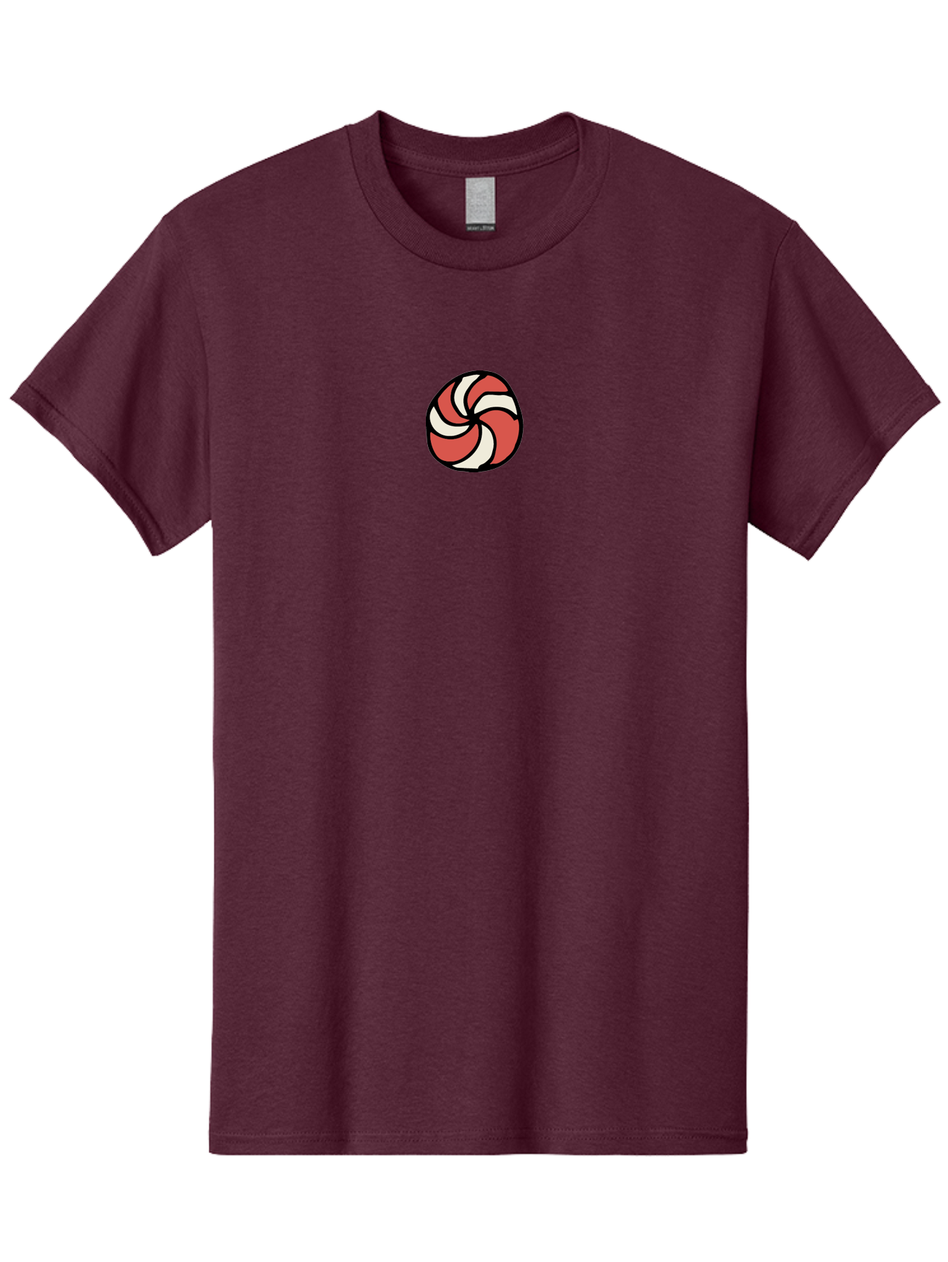Peppermint-Candy Men'S Graphic Tee, 100% Cotton, Comfortable Casual Summer Wear, Machine Washable, Peppermint Candy, Swirly Design, Red And White, Sweet Treat, Cartoon Style, Candy Illustration, Colorful Graphic Aab034 13